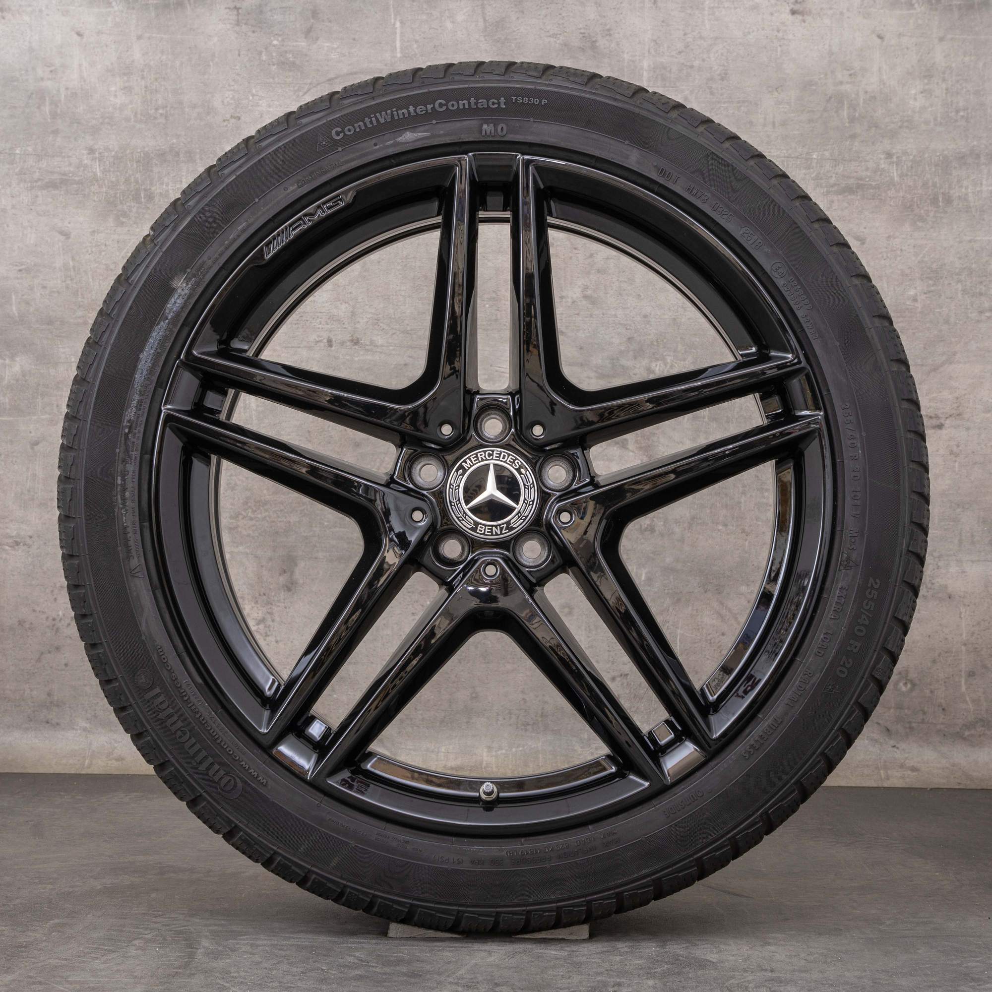 Alkuperäiset Mercedes Benz S-sarjan S63 S65 AMG talvirenkaat 20 tuuman W222 A217 C217 vanteet A2224010800 A2224010900 musta kiiltäväpintainen