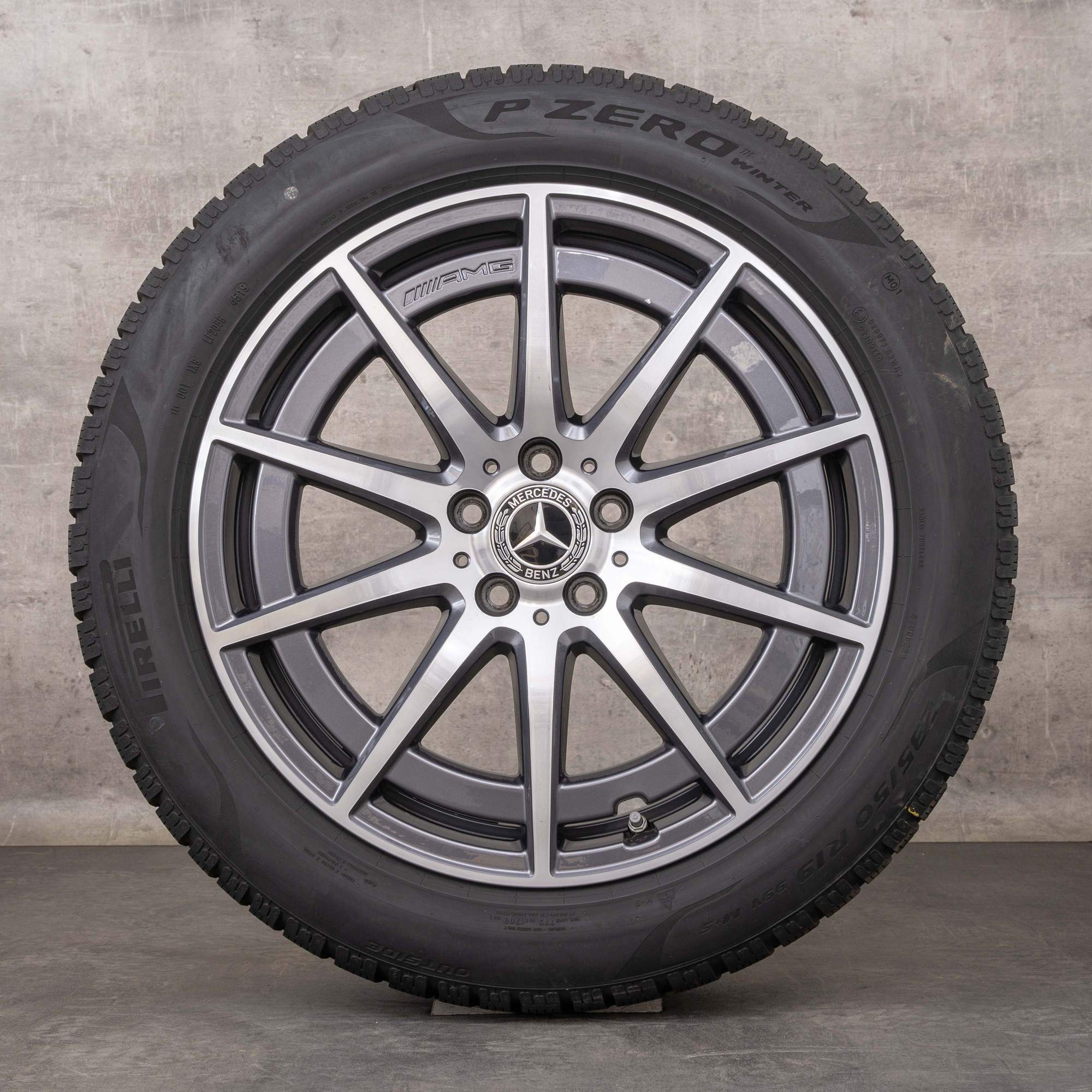 Alkuperäiset Mercedes Benz GLA GLB 35 45 S 4Matic AMG talvirenkaat 19 tuuman H247 X247 vanteet A2474011900 himalajanharmaa kiillotettu