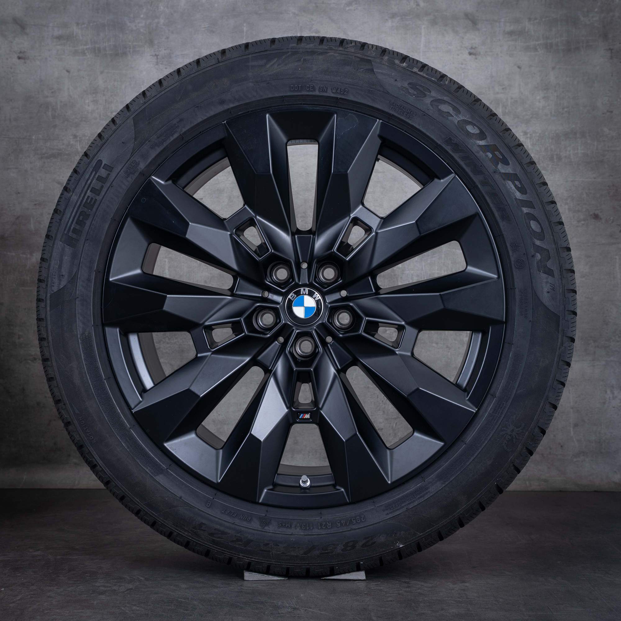 Original BMW XM Winterräder 21 Zoll G09 Felgen Styling 917 M 5A6DE91  schwarz matt