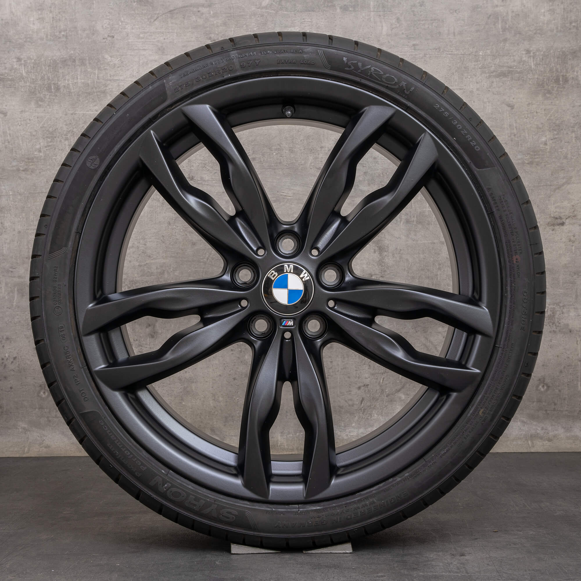 Original BMW serie 5 6 llantas 20 pulgadas F10 F11 F12 F13 F06 Gran Coup de verano styling 434 M 7845867 7845868 negro seda mate