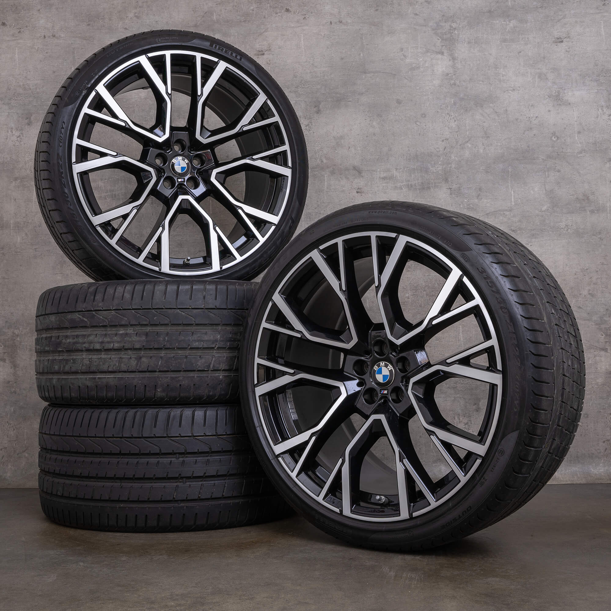 Original BMW X5M X6M llantas de 21 pulgadas F95 F96 ruedas verano estilo 809 M 8090796 8090717 jet negro brillante torneado