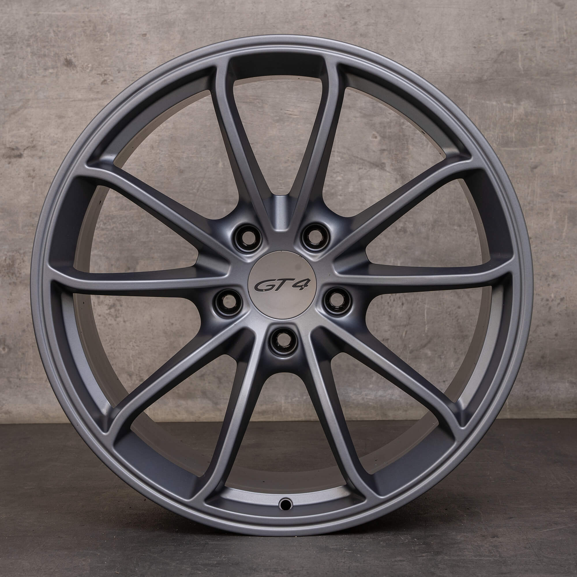 Oryginalne felgi Porsche Cayman GT4 20 cali 981 98136216280 98136216681 platynowy srebrny mat