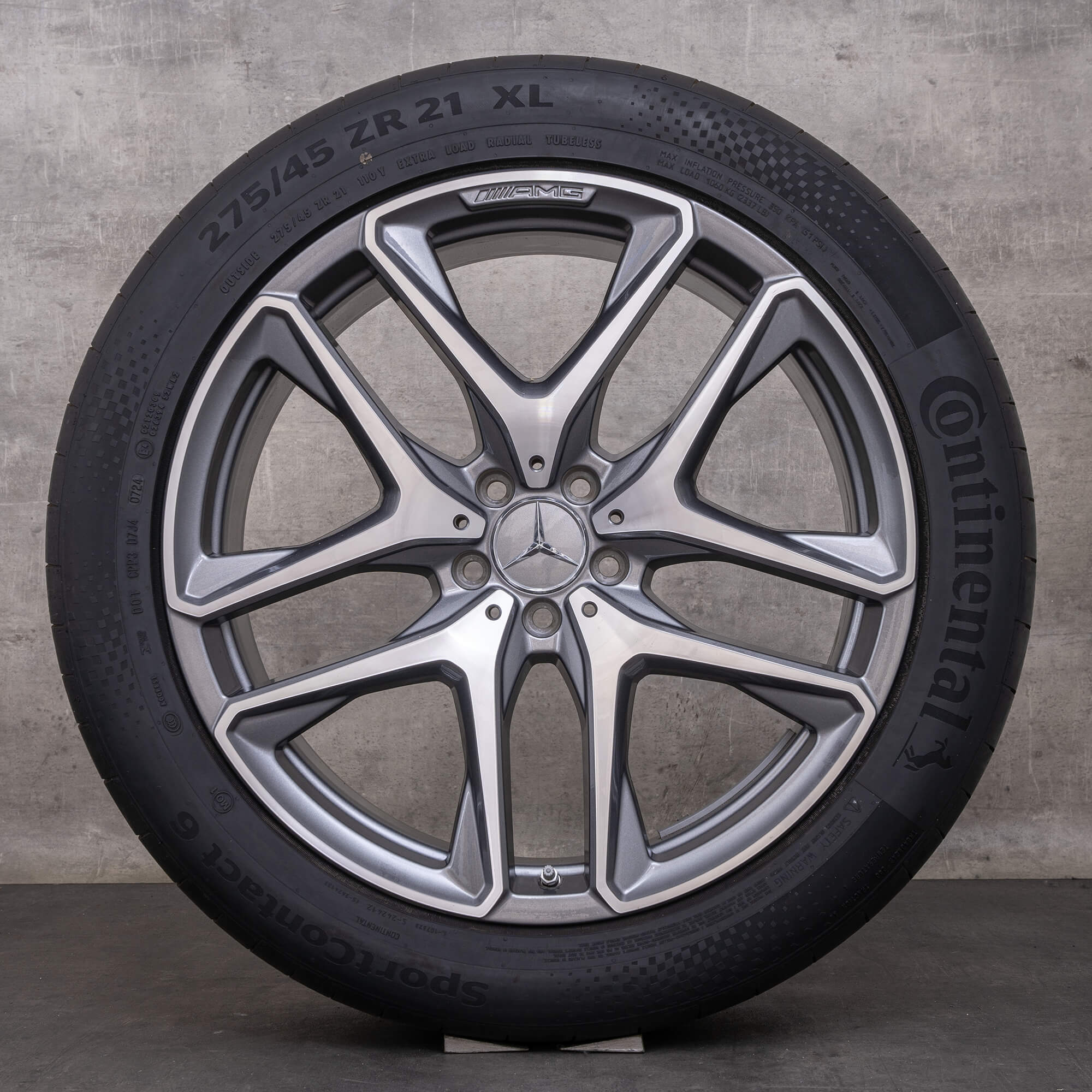 Orijinal Mercedes Benz GLE 53 AMG 4Matic+ jantlar 21 inç X167 C167 Hibrit yaz jant lastikleri A1674014200 A1674014300 himalaya gri parlak tornalı YENİ