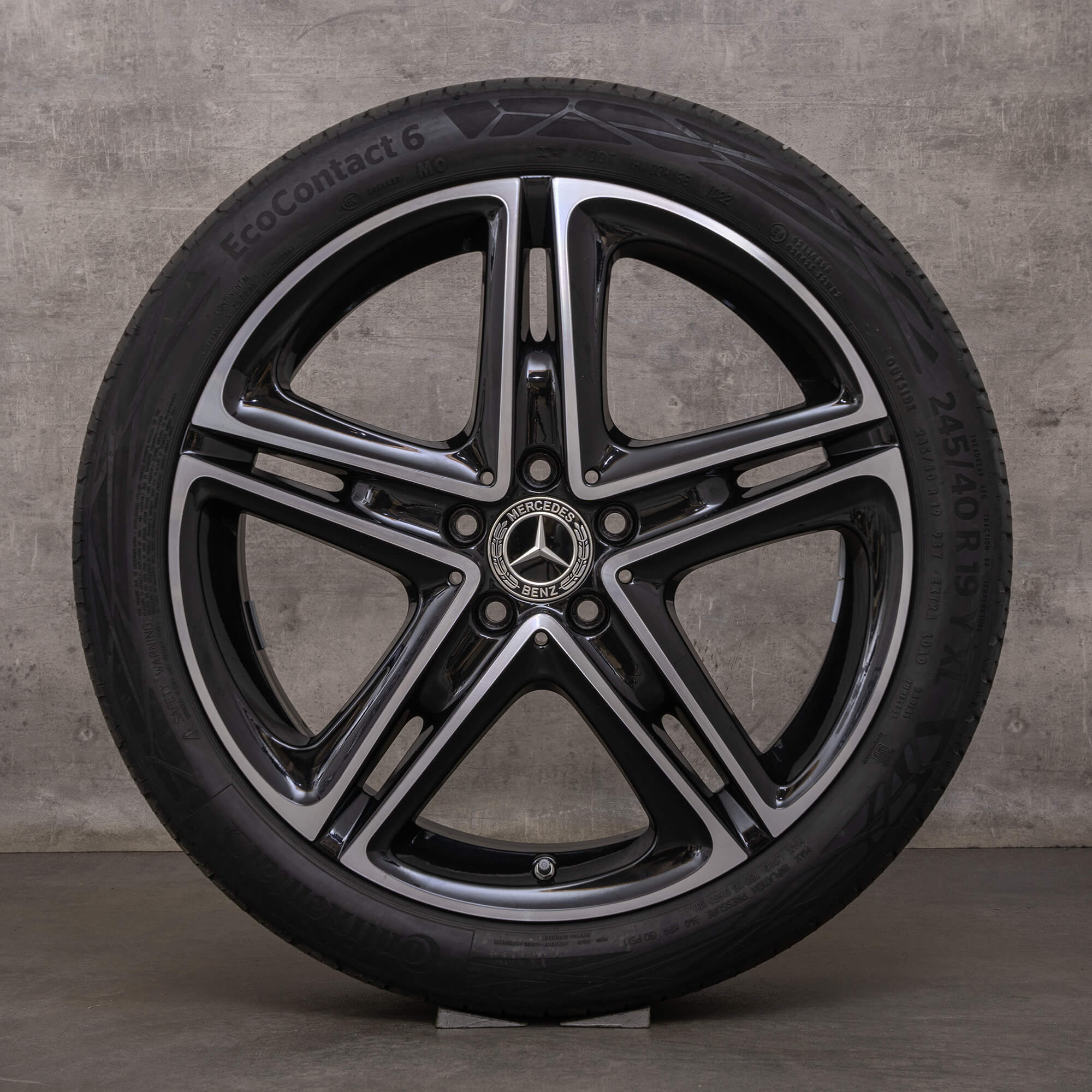 Llantas originales Mercedes Benz Clase E de 19 pulgadas W213 S213 C238 A238 Summer wheels A2384010300 A2384010400 black glossy turned