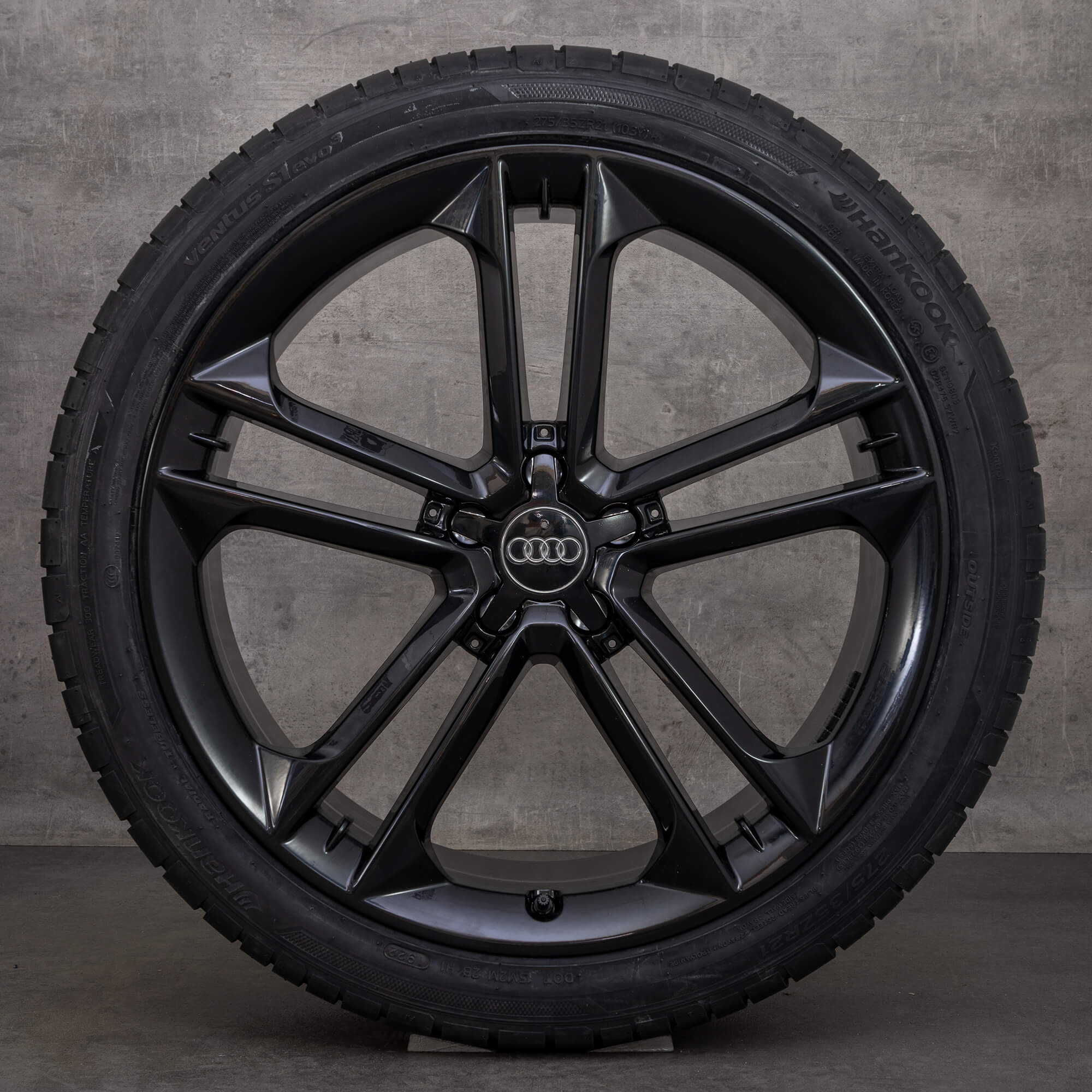 Originale Audi A8 S8-fælge 21 tommer 4H D4 Sommerhjul 4H0601025P Trias sort