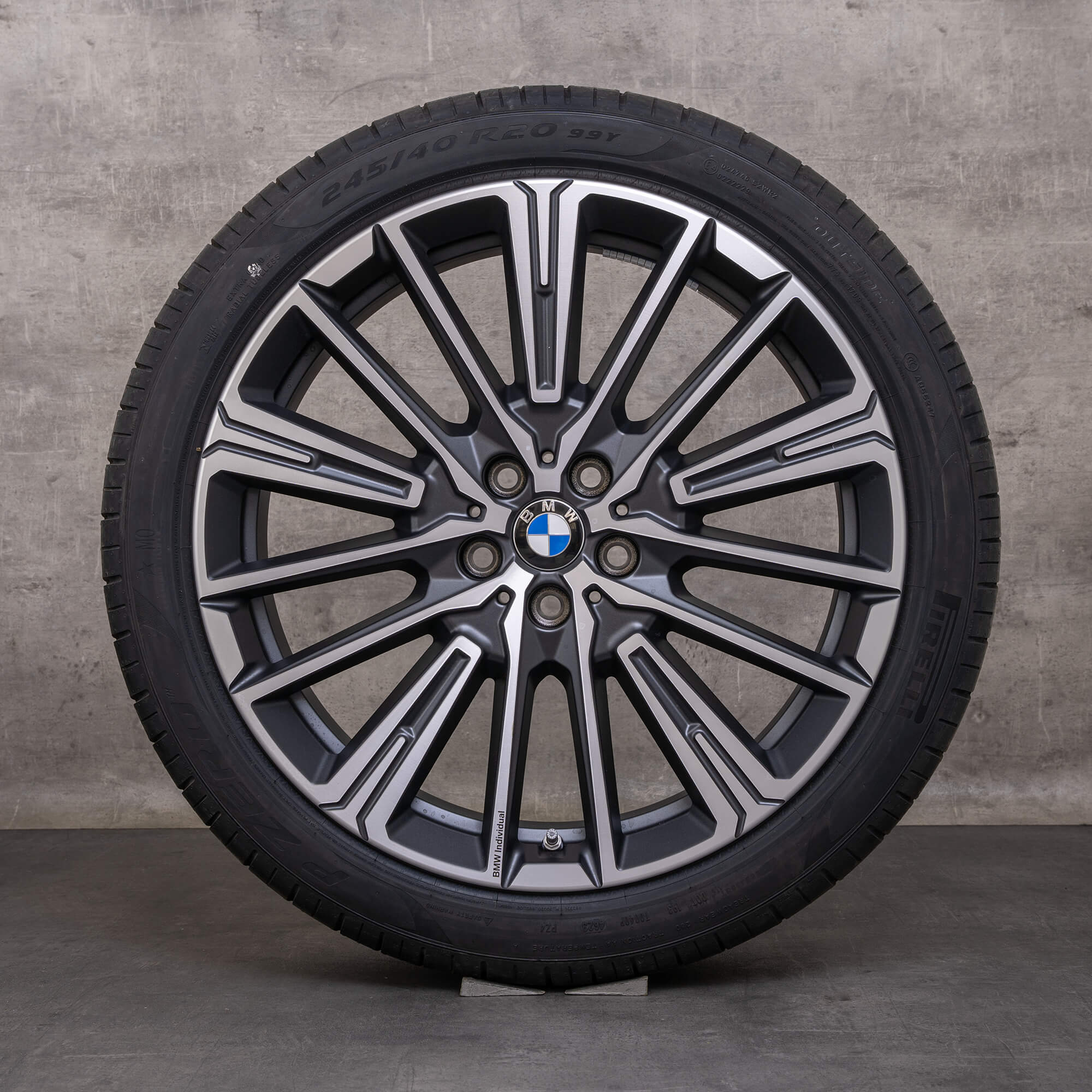 Oem BMW X1 iX1 X2 iX2 pneus hiver jantes 20 pouces U11 U10 Styling 869 6898042 frozen midnight brillant NEUF