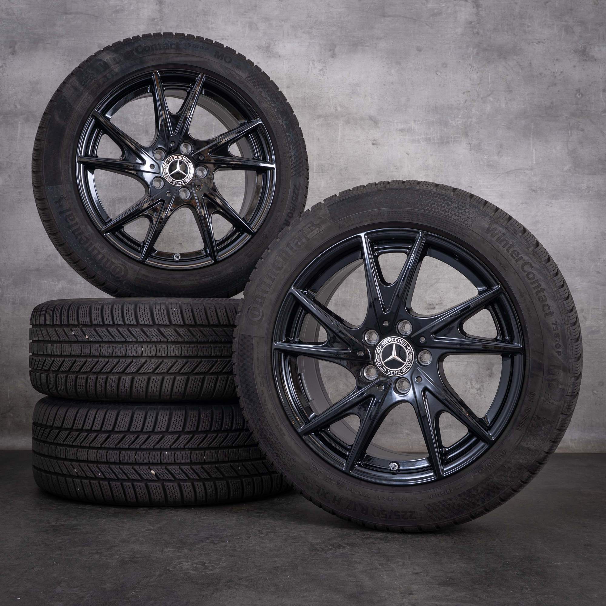 OEM Mercedes-Benz CLA EQ AMG winter wheels 17inch X174 C174 rims A1744010000 A1744014600 Gloss Black
