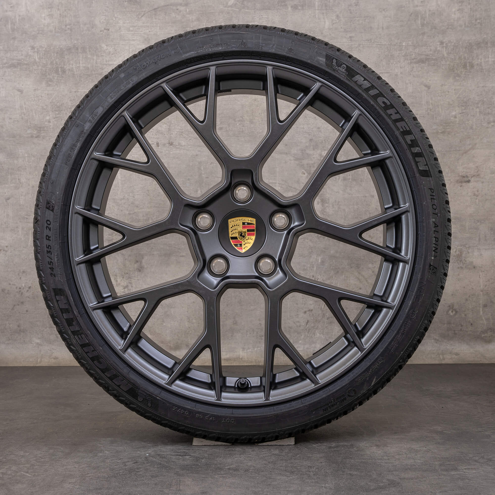Original Porsche 911 Winterräder 20 21 Zoll 992 II Carrera 4S Felgen RS Spyder 992601025EG 992601025BL vesuvgrau matt NEU