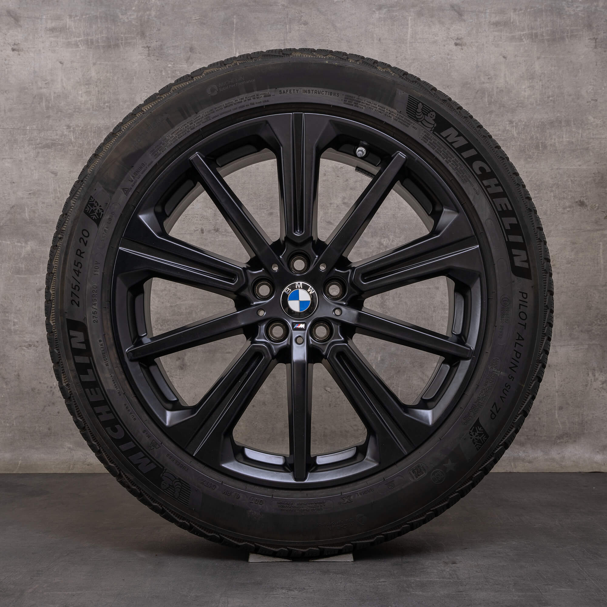 Original BMW X5 X6 Winterrder 20 pouces G05 G06 Jantes Styling 748 M 6883765 noir mat