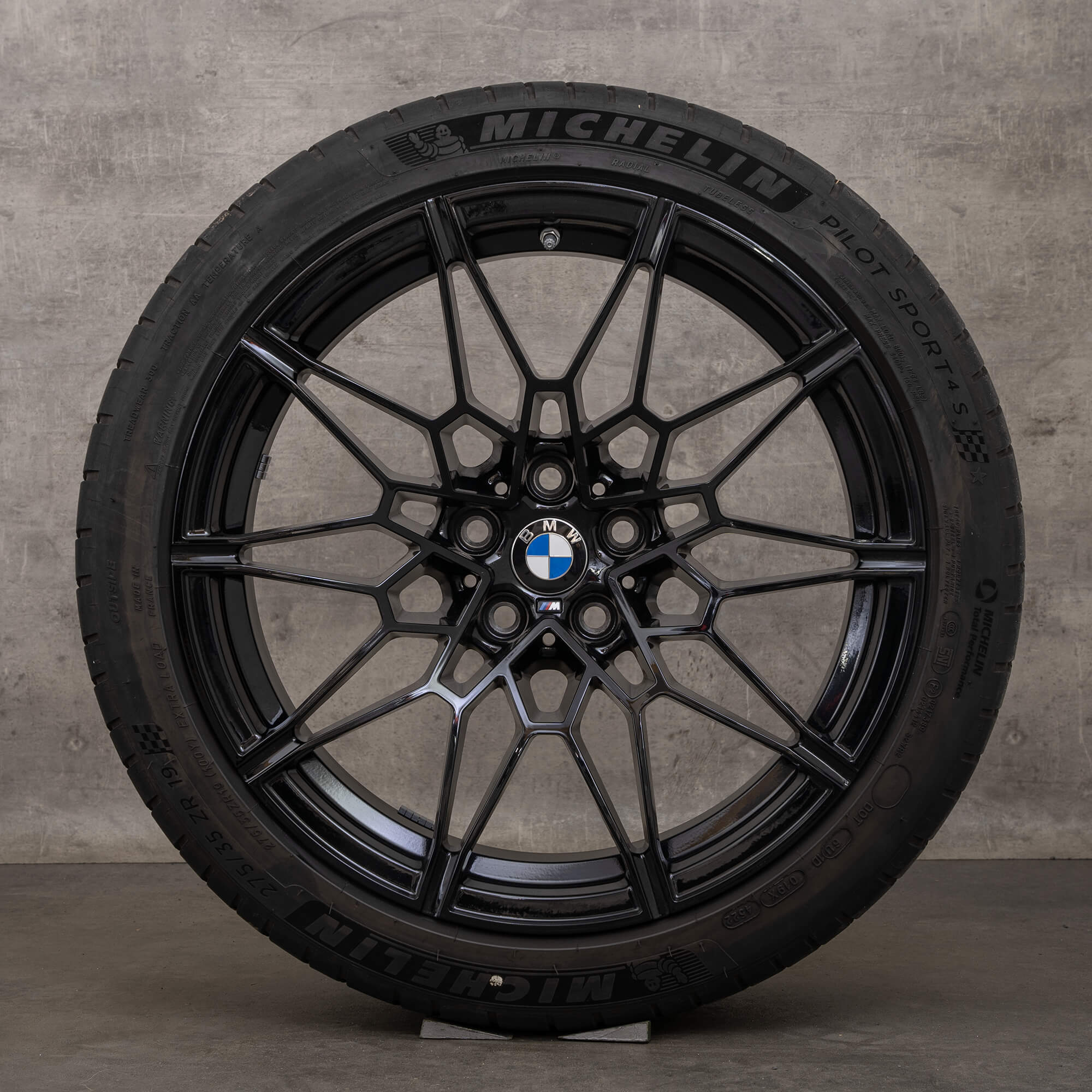 Original BMW M2 M3 M4 jantes 19 20 pouces G87 G80 G81 G82 G83 roues d'été Styling 826 M noir brillant
