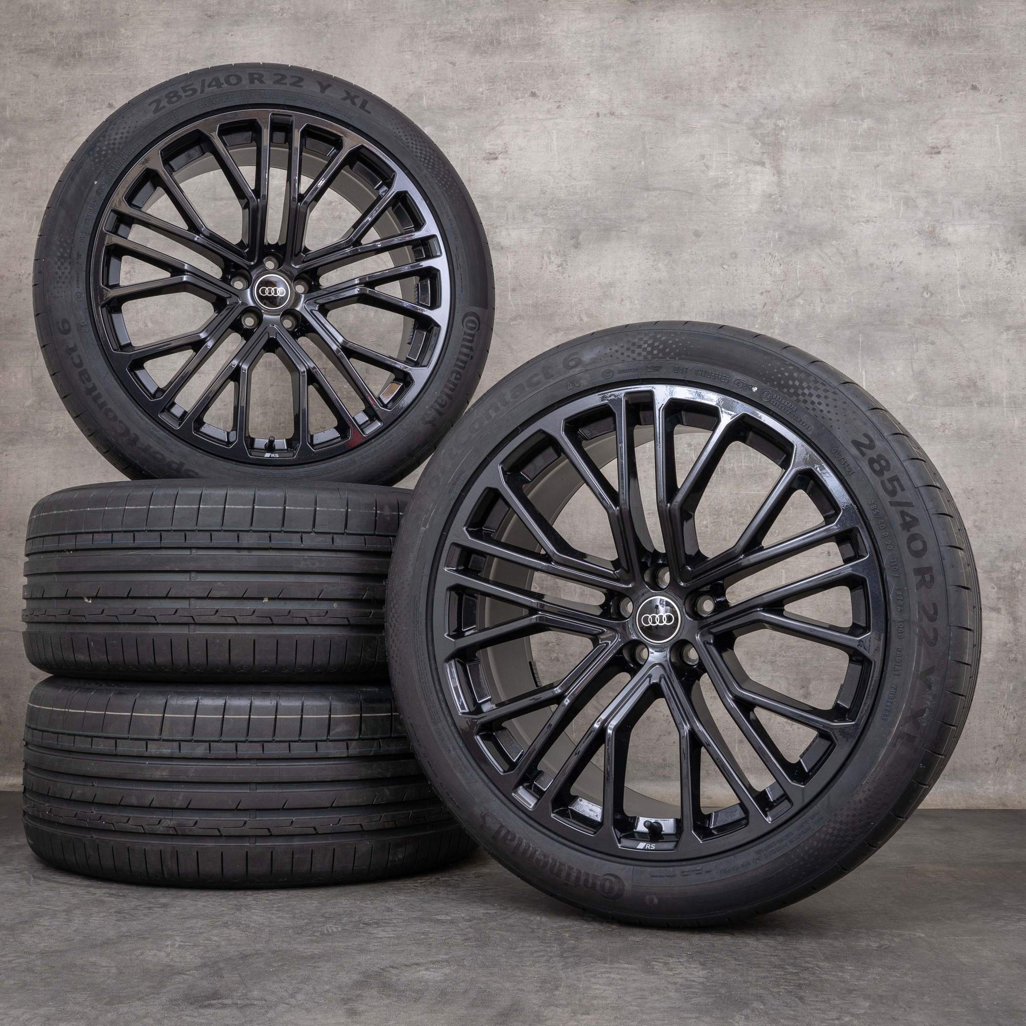 Original Audi Q8 SQ8 Felgen 22 Zoll 4M8 Sommerräder 4M8601025BP granit glanz