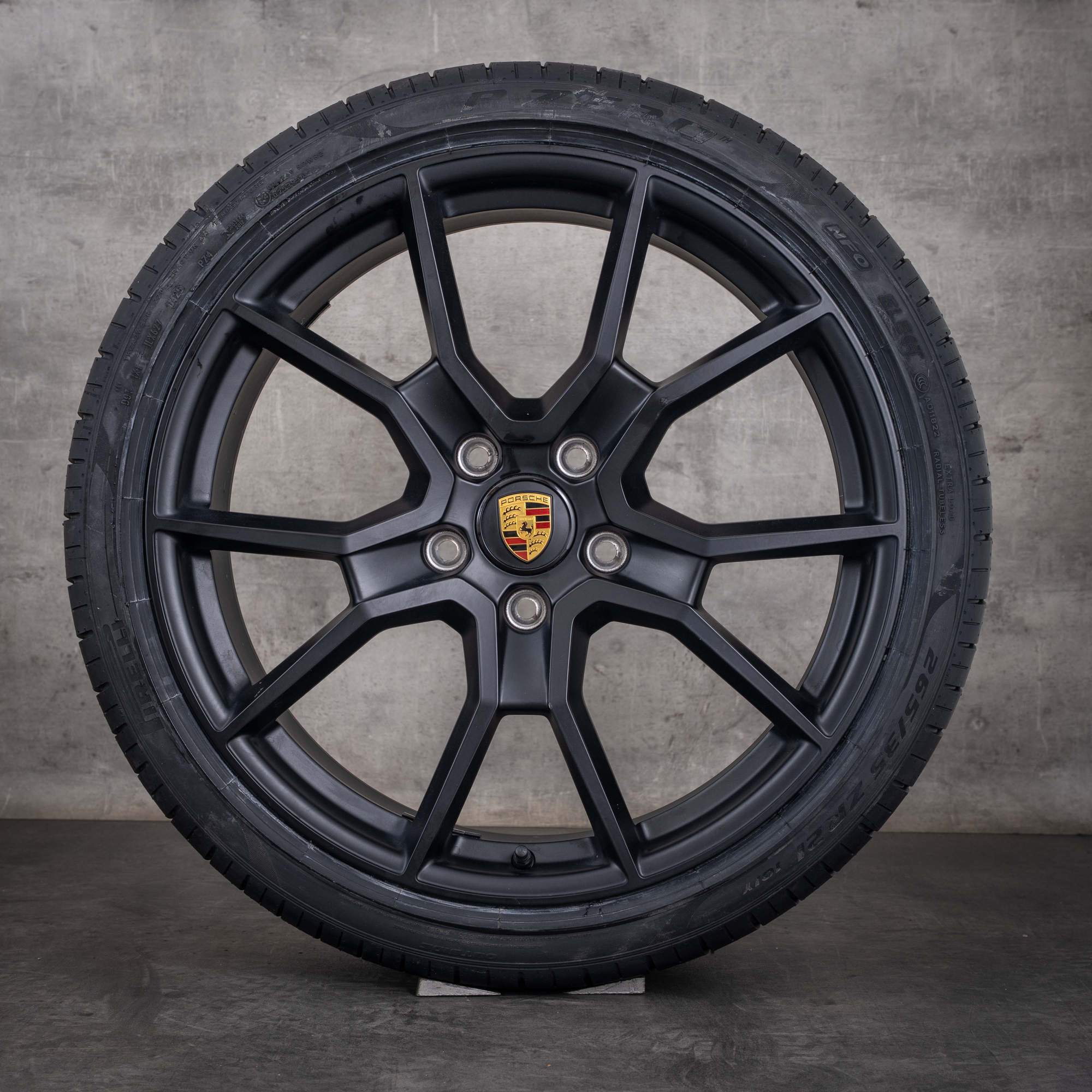 Orijinal Porsche Taycan Jantlar 21 inç 9J1 I & II Yaz Jant Lastikleri 9J1601025BC 9J1601025BD mat siyah