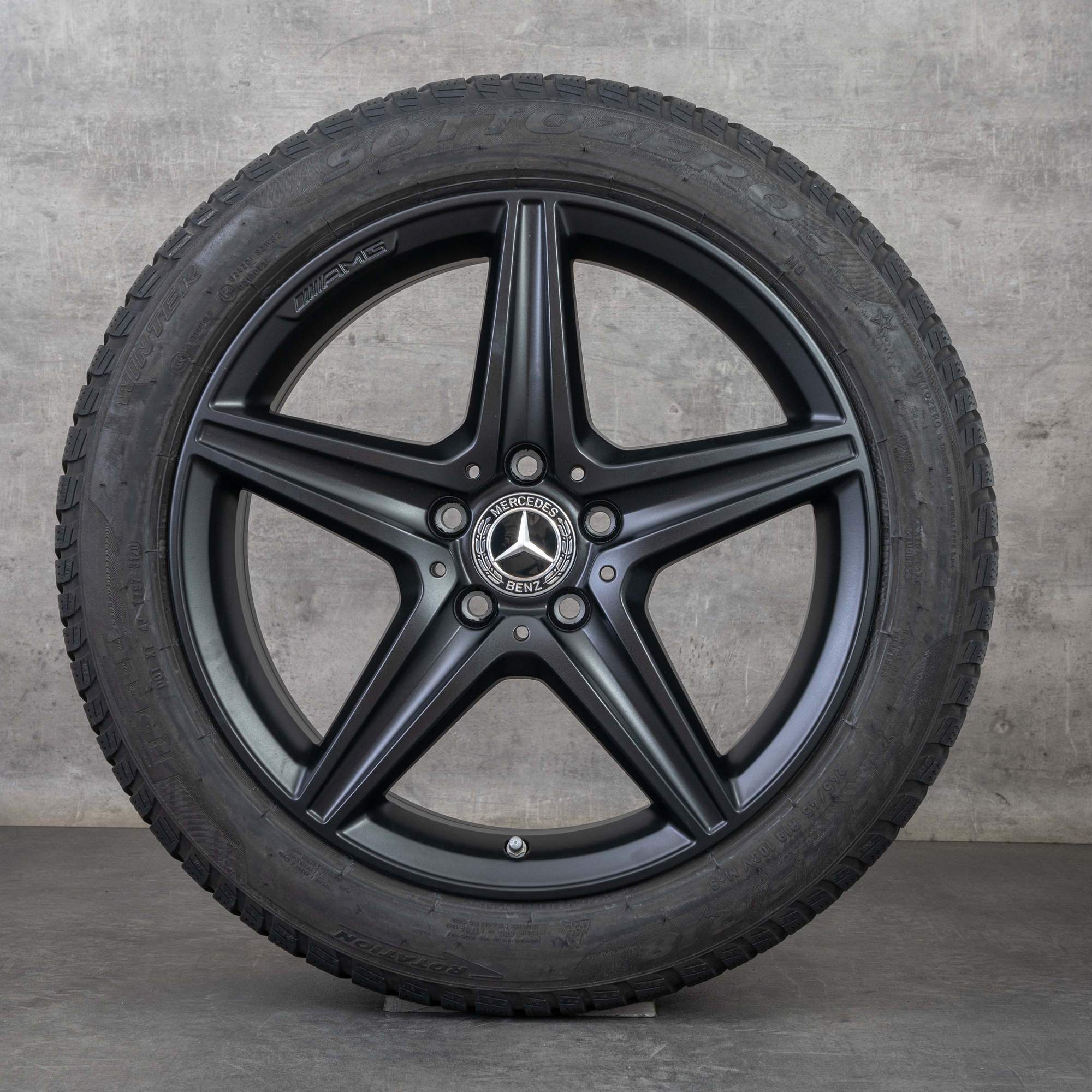 Oryginał Mercedes Benz Klasa E AMG koła zimowe 18 cali W213 S213 A238 C238 E300 felgi A2134011800 A2134011900 czarny mat