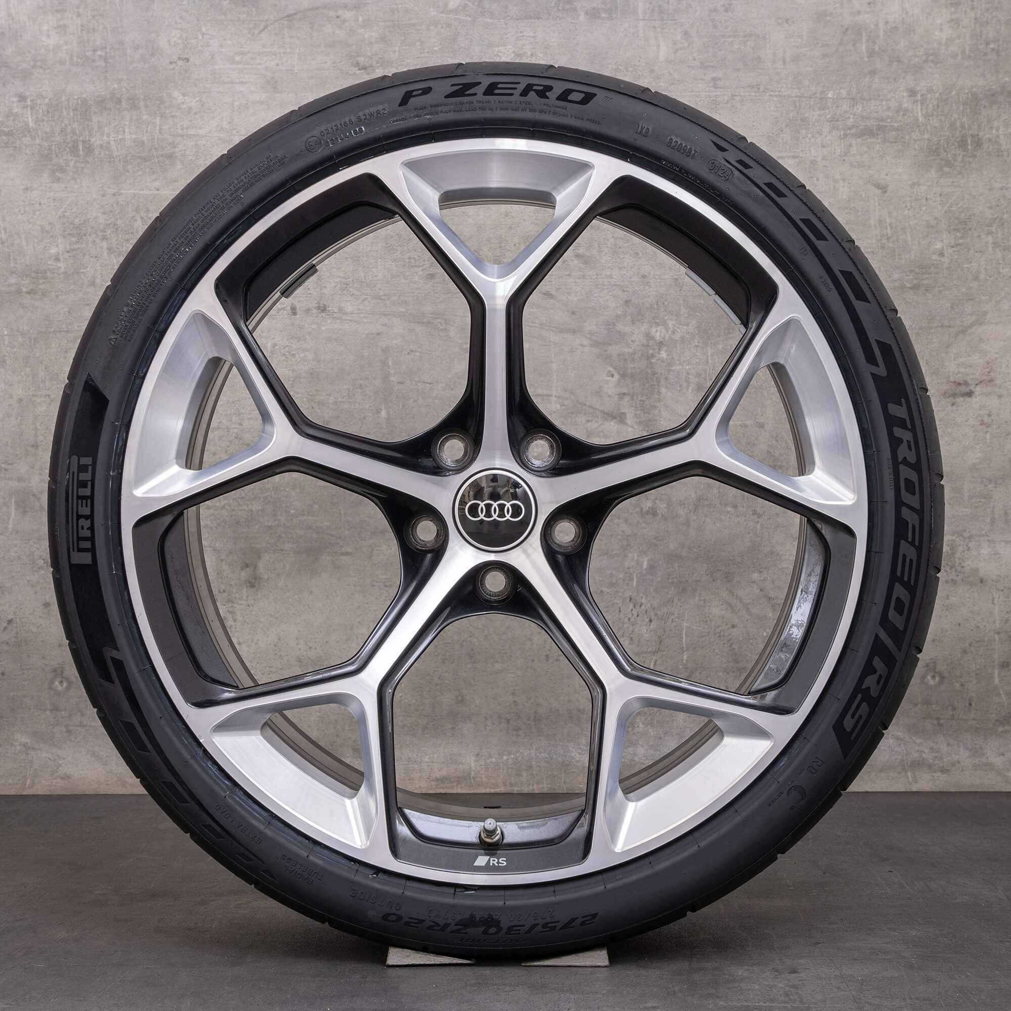 Original Audi RS4 RS5 Felgen 20 Zoll B9 8W F5 Sommerräder 8W0601025GJ granit glanzgedreht