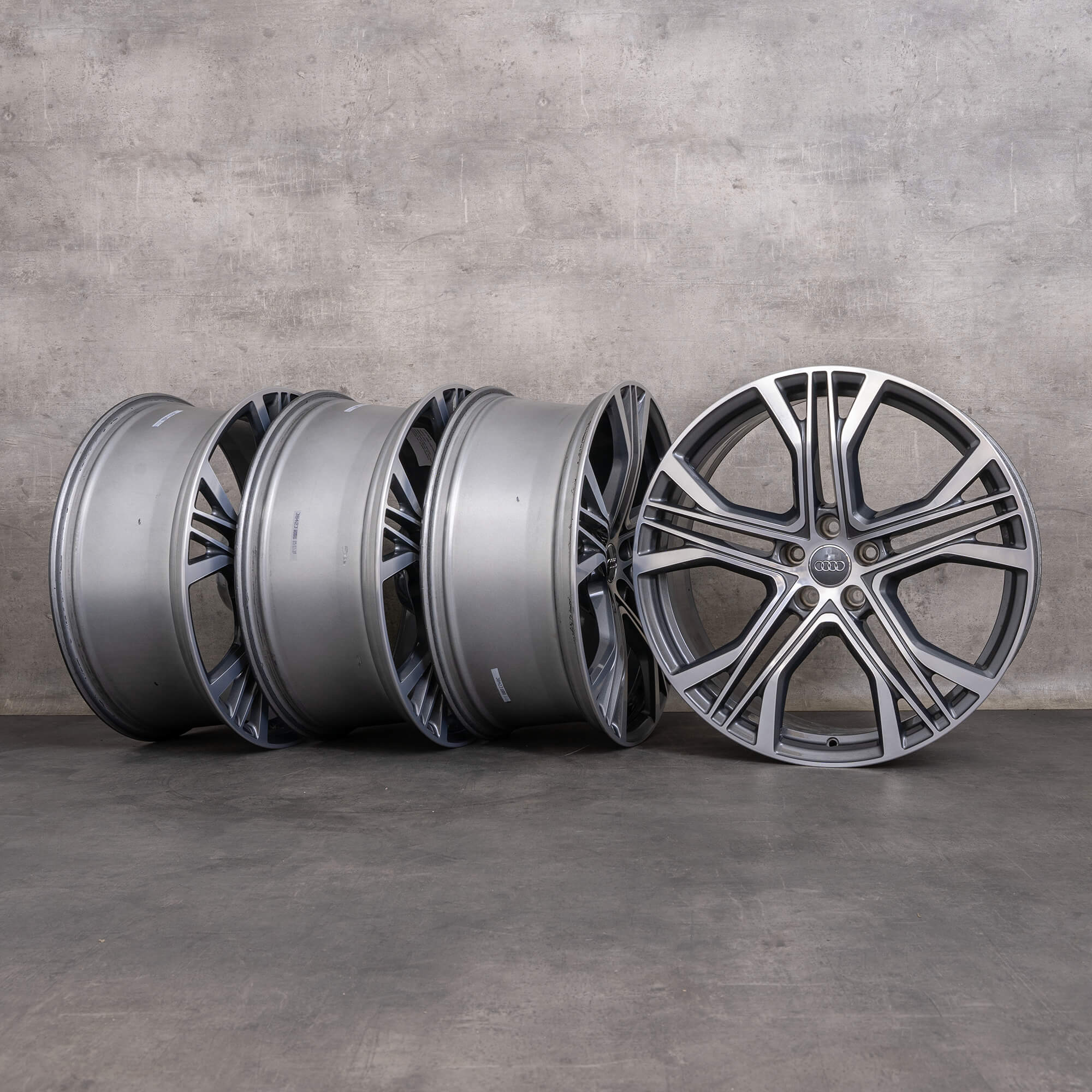 Originele Audi A7 S7 velgen 21 inch 4K aluminium 4K8601025AA titanium gepolijst