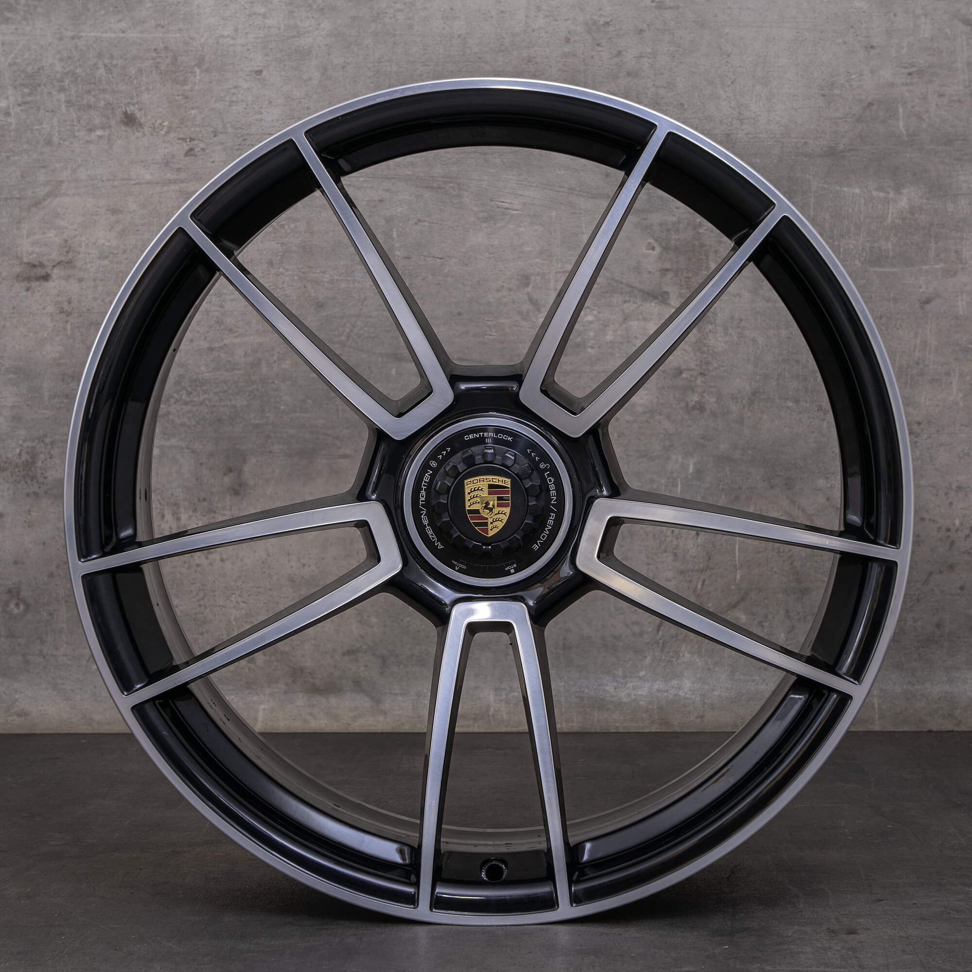 Alkuperäiset Porsche 911 vanteet 20 21 tuuman 992 I Turbo & S 992601025AS 992601025AA musta kiillotettu.