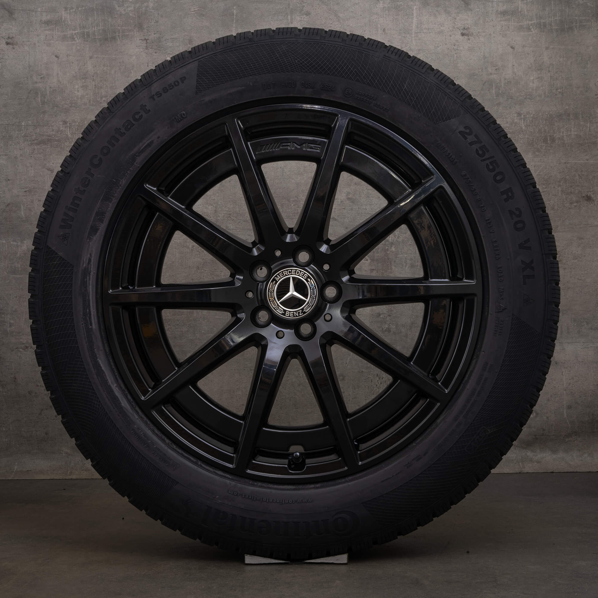 Oryginalał Mercedes Benz EQS & 53 AMG koła zimowe 21 cali 4Matic V297 Felgi A2974011400 czarny błyszczący