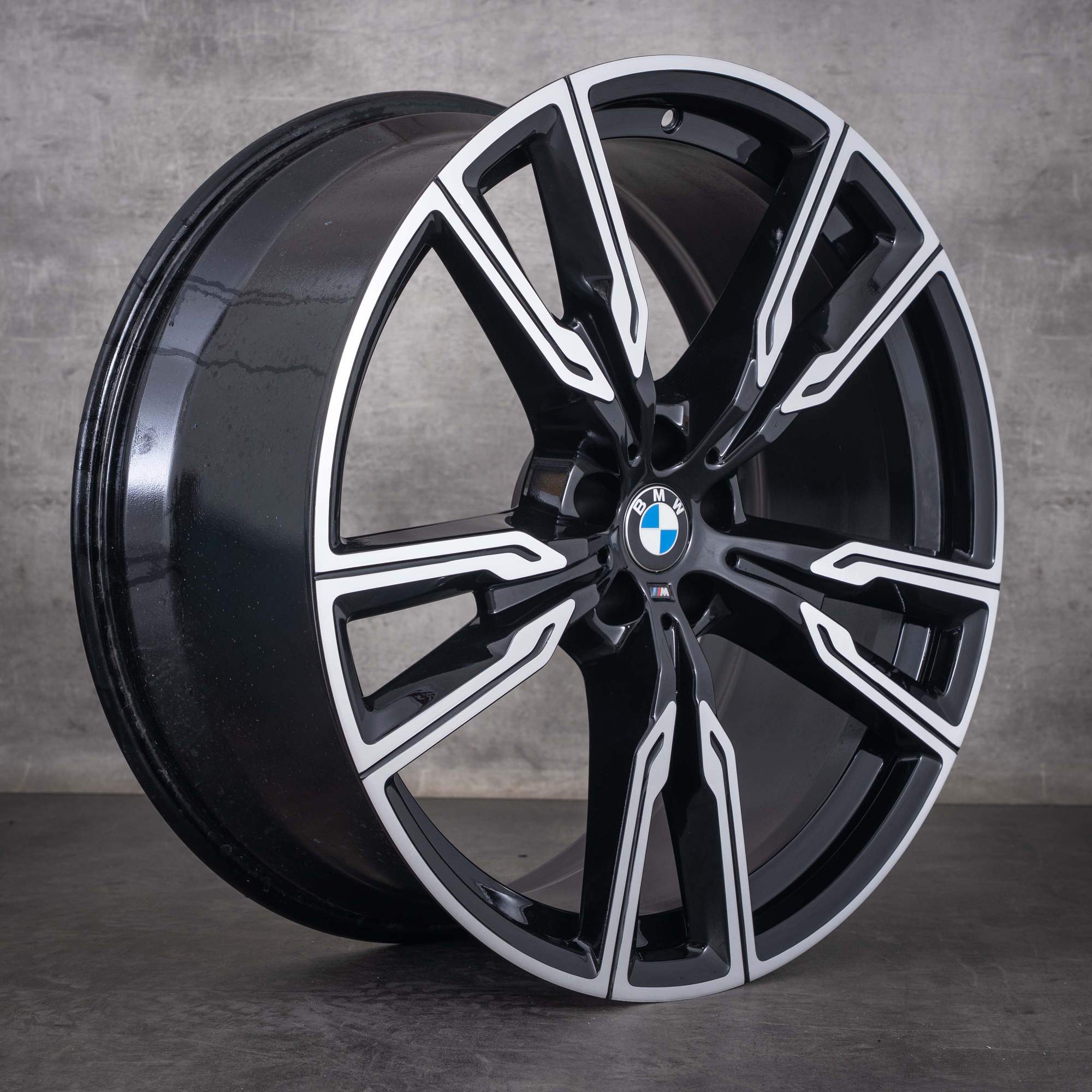 Jantă originală BMW X5 X6 de 22 inci G05 G06 Styling 747 M 8072002 negru diamantate