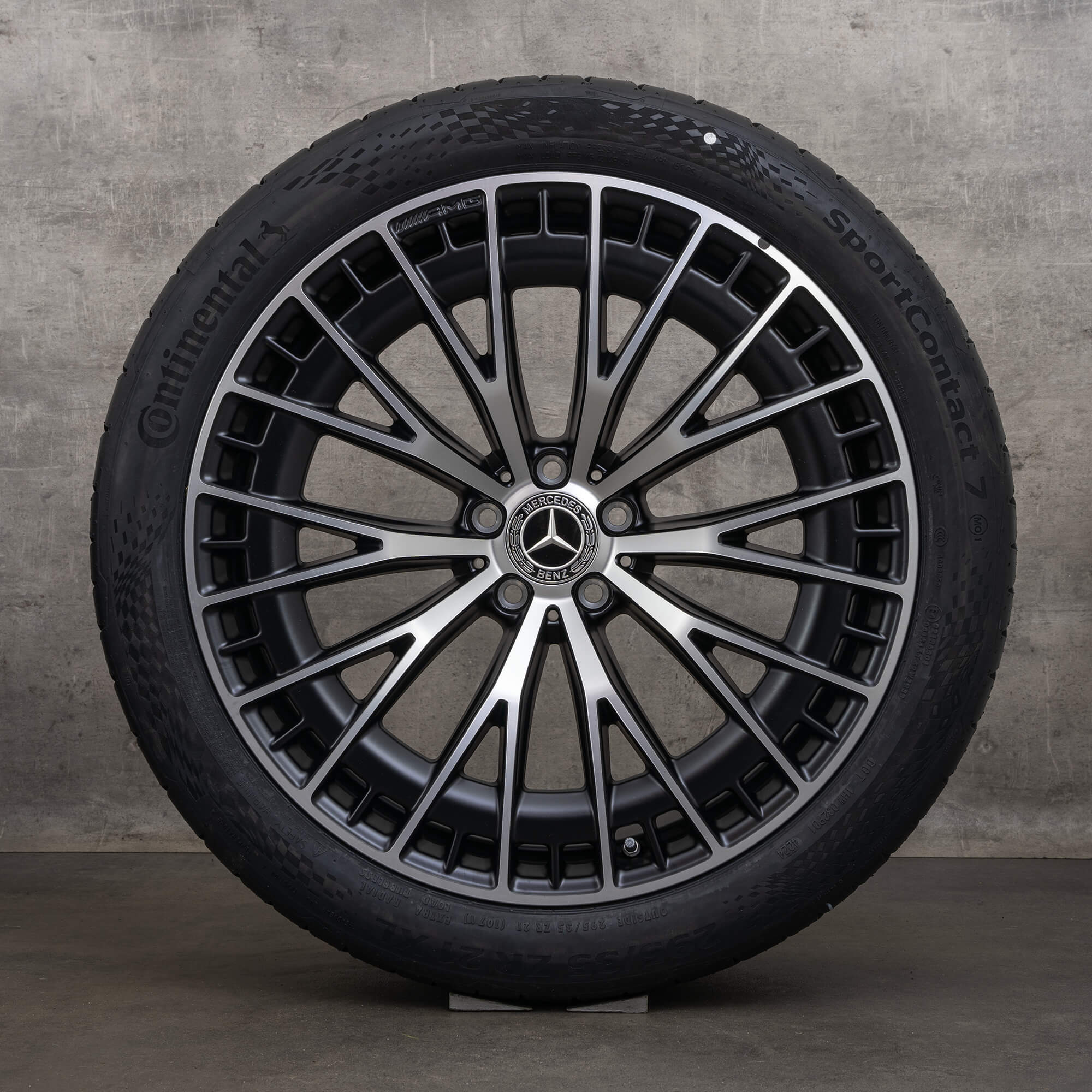 Ekte Mercedes Benz GLC 43 63S E AMG Winterrder 21-tommers C254 X254 felger A2544011400 A2544011500 svart høyglans snudd NY