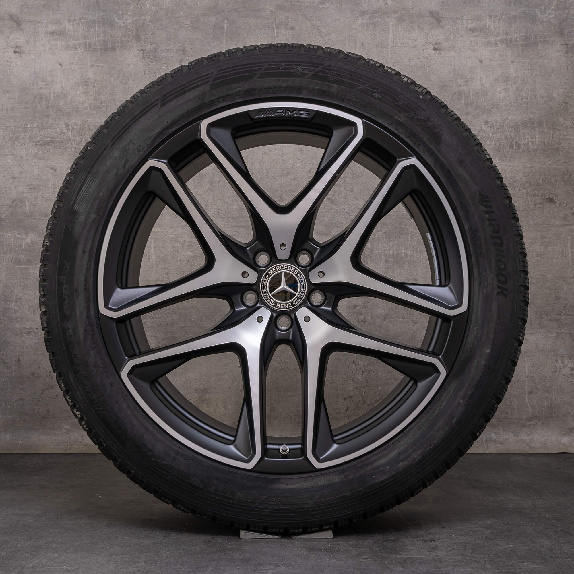 Genuine Mercedes Benz GLE 53 63 AMG 4Matic+ Winterrder 21 inch X167 C167 Hybrid Jante A1674014200 A1674014300 negru mat lucios întors