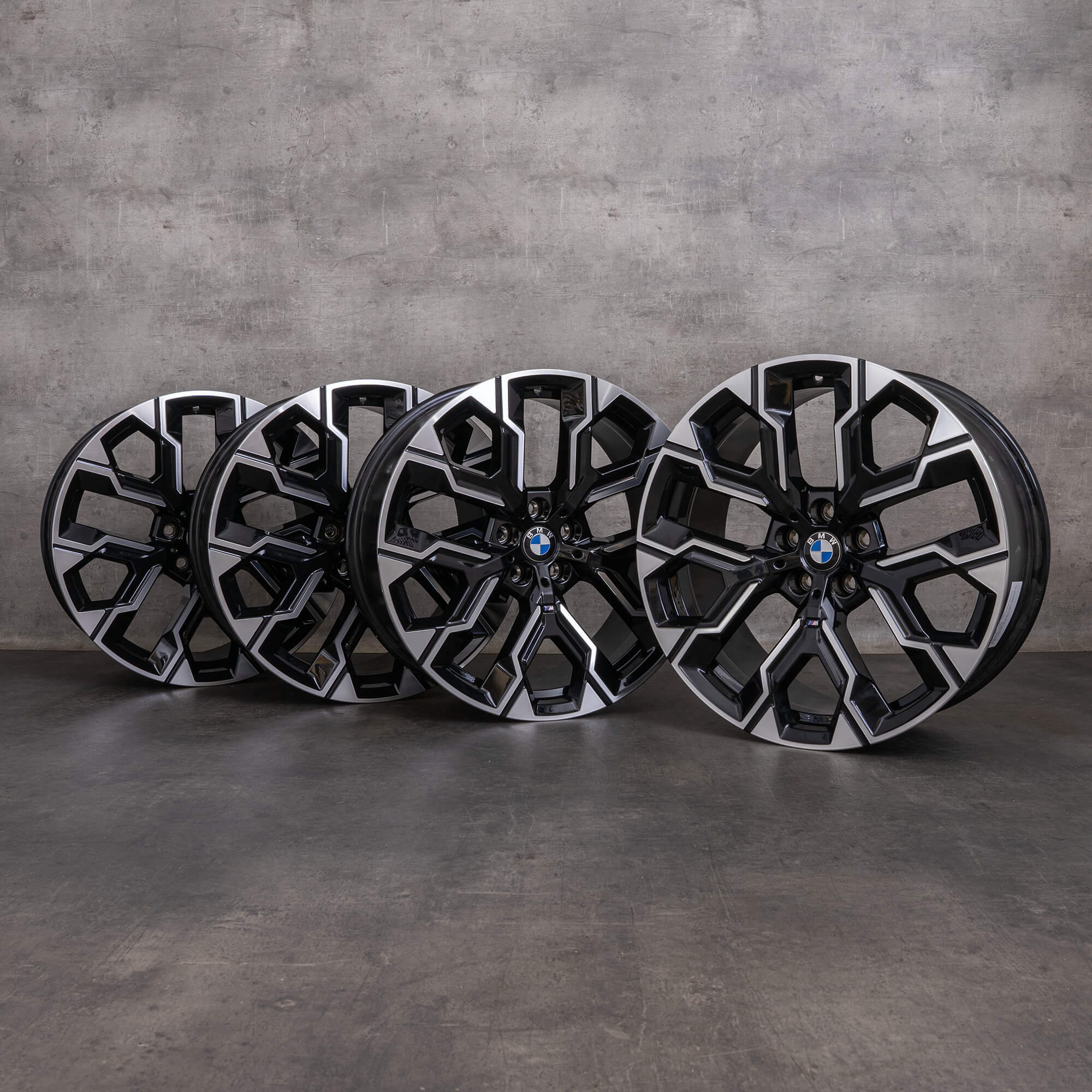 Jantes originais BMW Série 7 i7 20 polegadas G70 Styling 1036 M 5A6F112 5A6F113 preto brilhante torneado NOVO