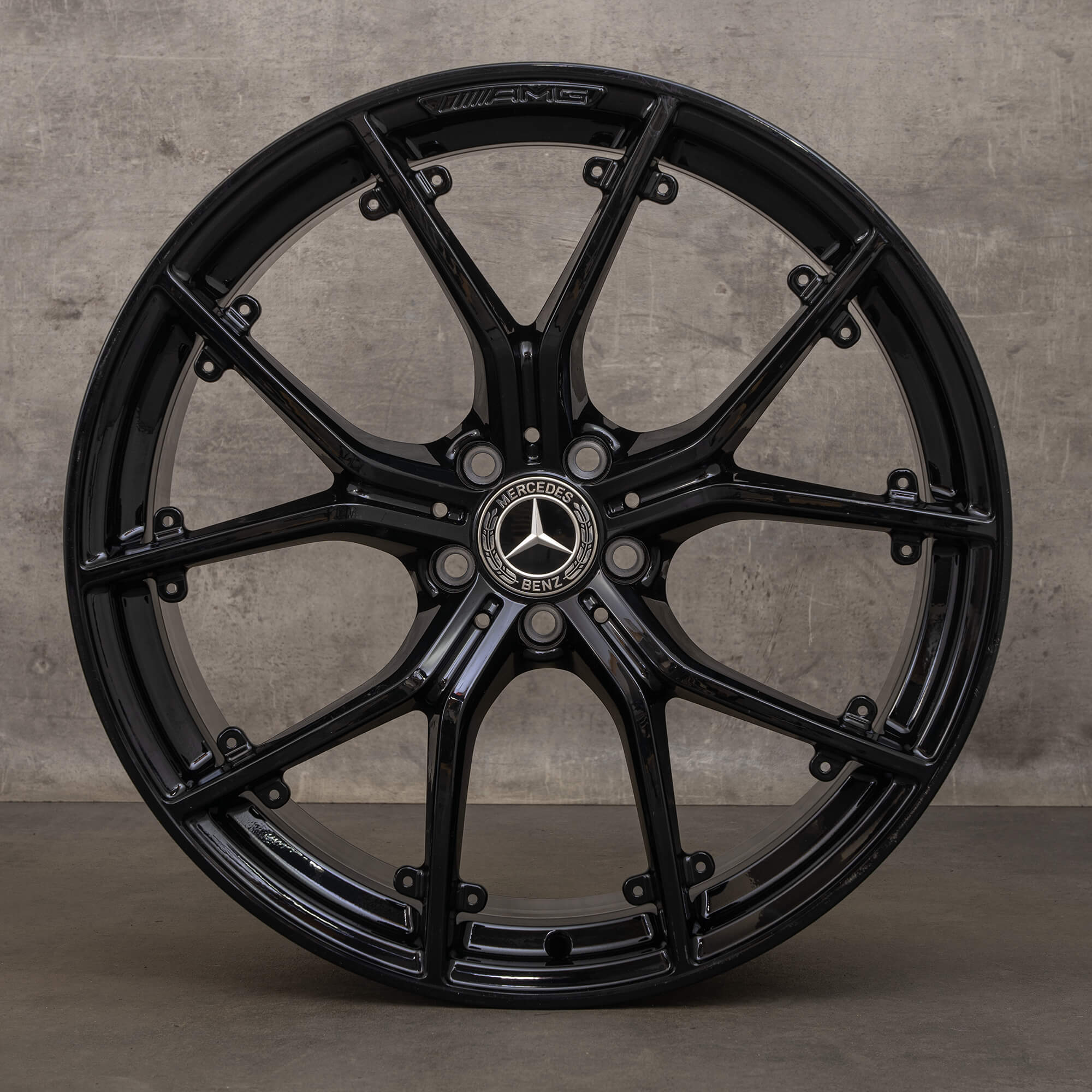 Original Mercedes Benz AMG GT 43 jante 21 inch C192 A1924010000 A1924011100 negru lucios NOU