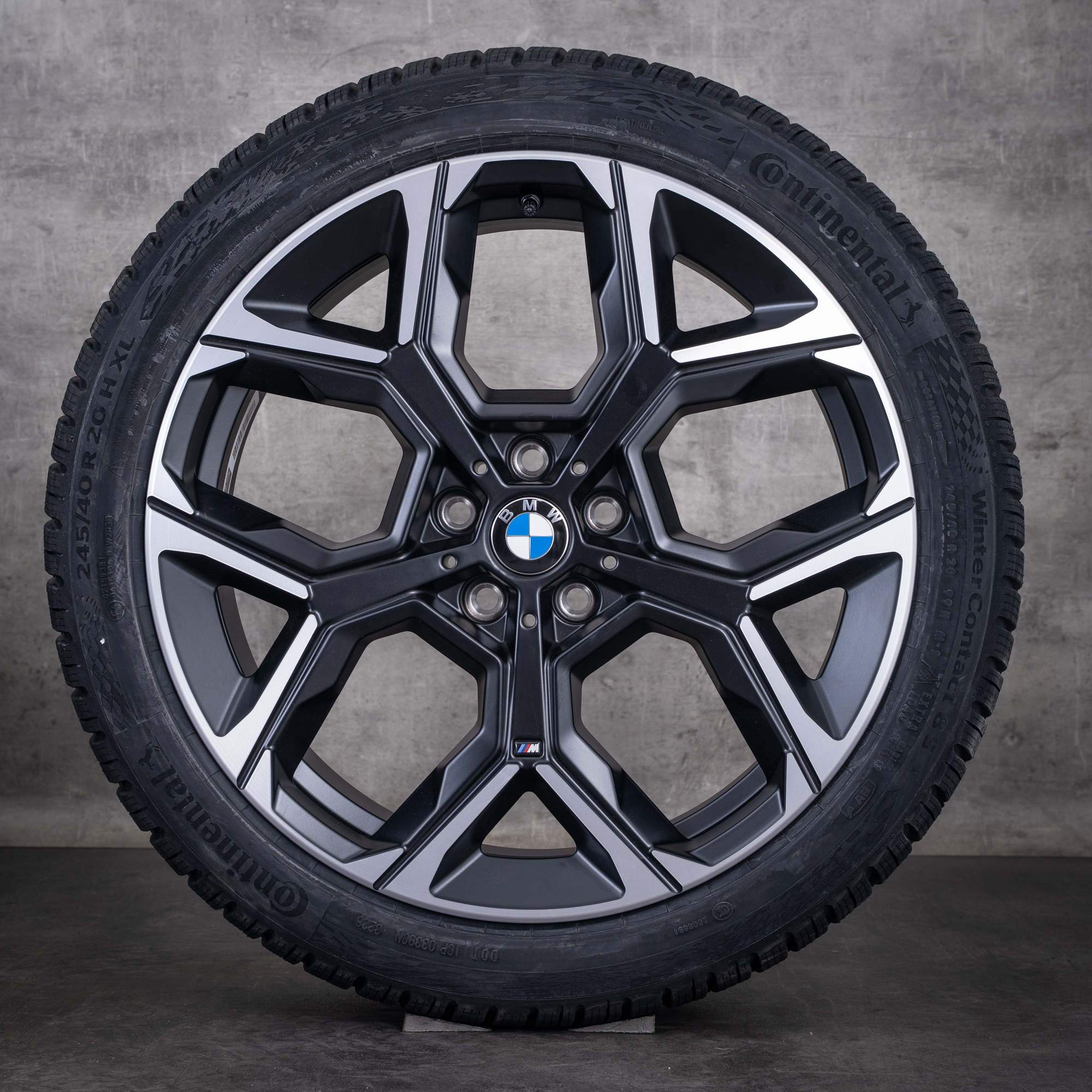 Orijinal BMW X1 iX1 X2 iX2 Kış Lastikleri 20 inç U10 U11 jantlar Styling 872 M 6898052 mat jet siyahı elmas kesim YENİ