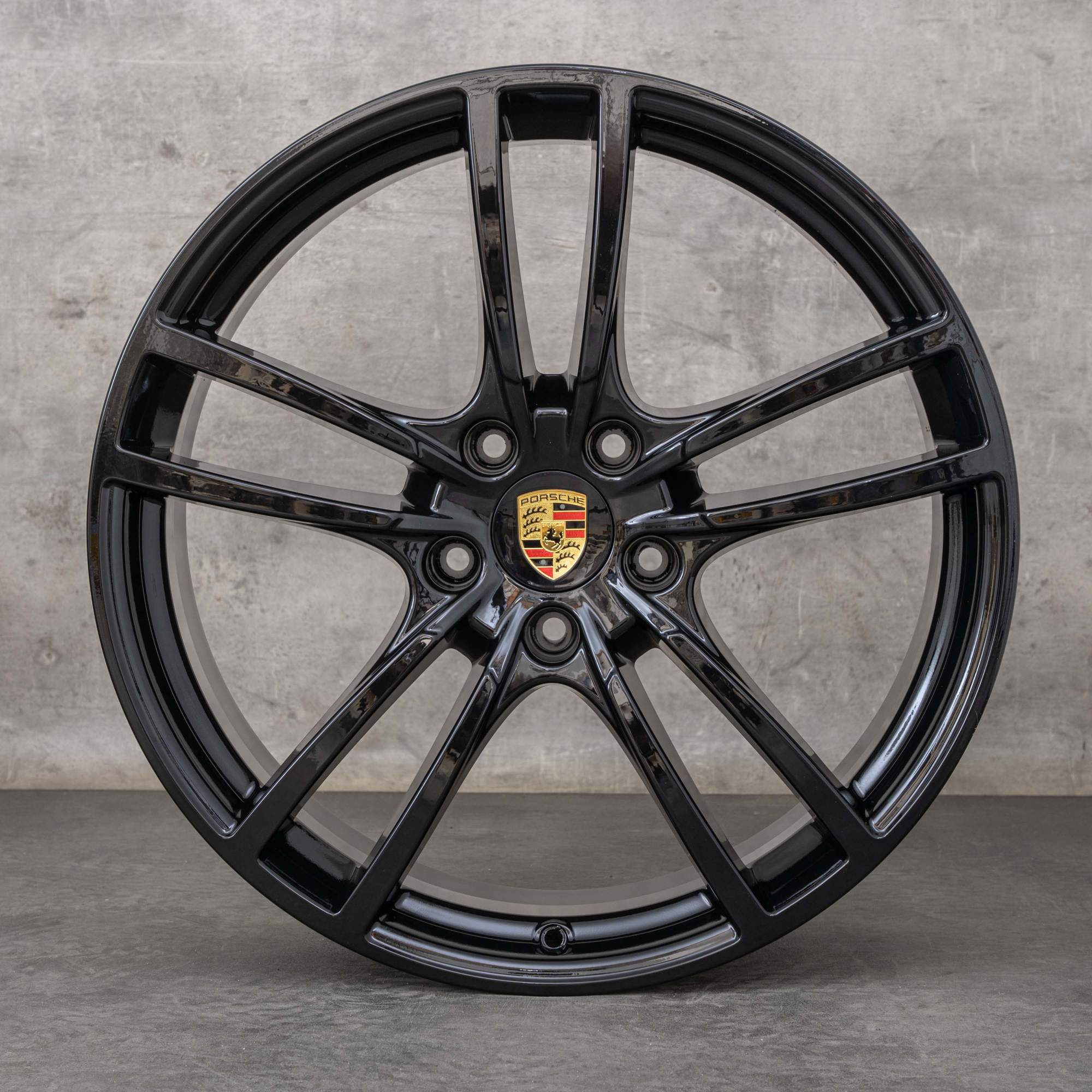 Originali Porsche Cayenne 9YA Cerchi auto 21 pollici S Turbo Hybrid GTS 9Y0601025AD 9Y0601025AE Design nero lucido
