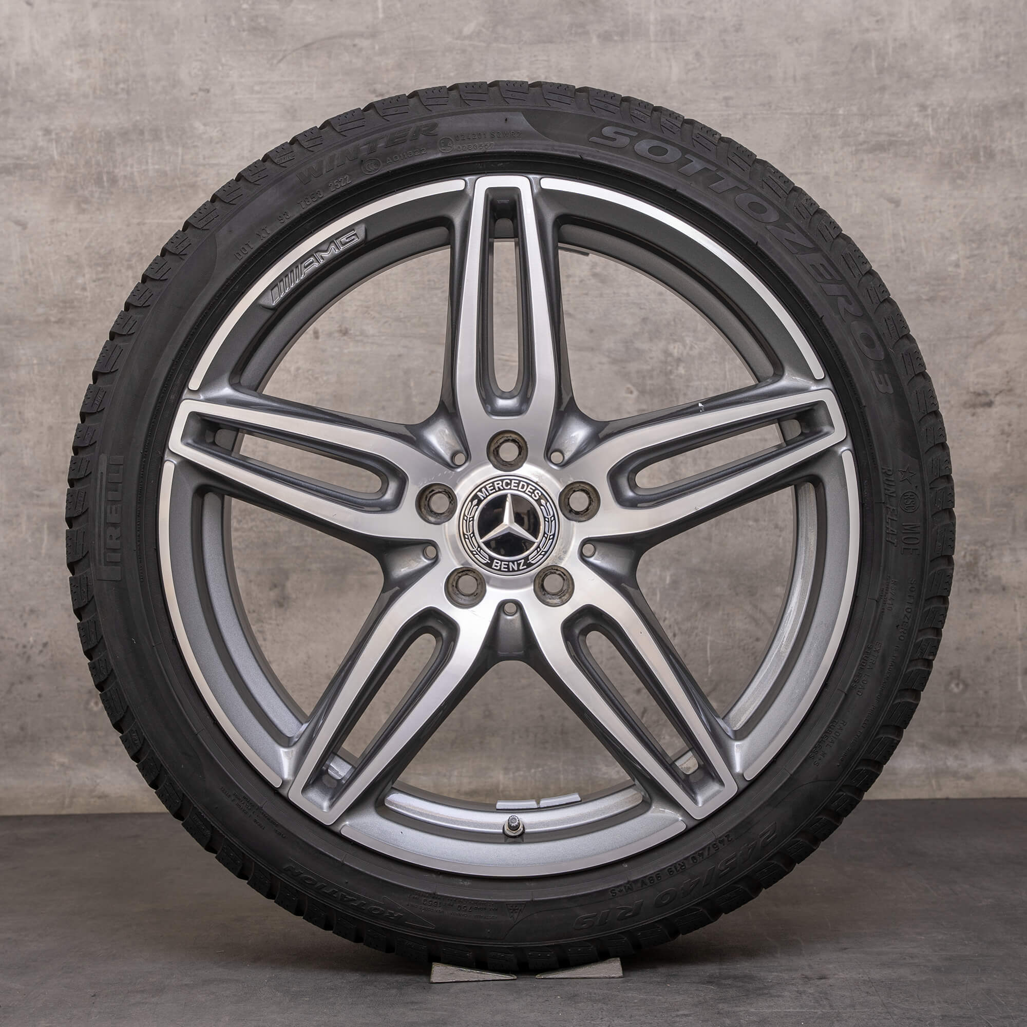 Genuine Mercedes Benz Classe E AMG inverno ruote 19 pollici W213 S213 C238 A238 cerchi A2134012000 himalaya grigio lucido tornito