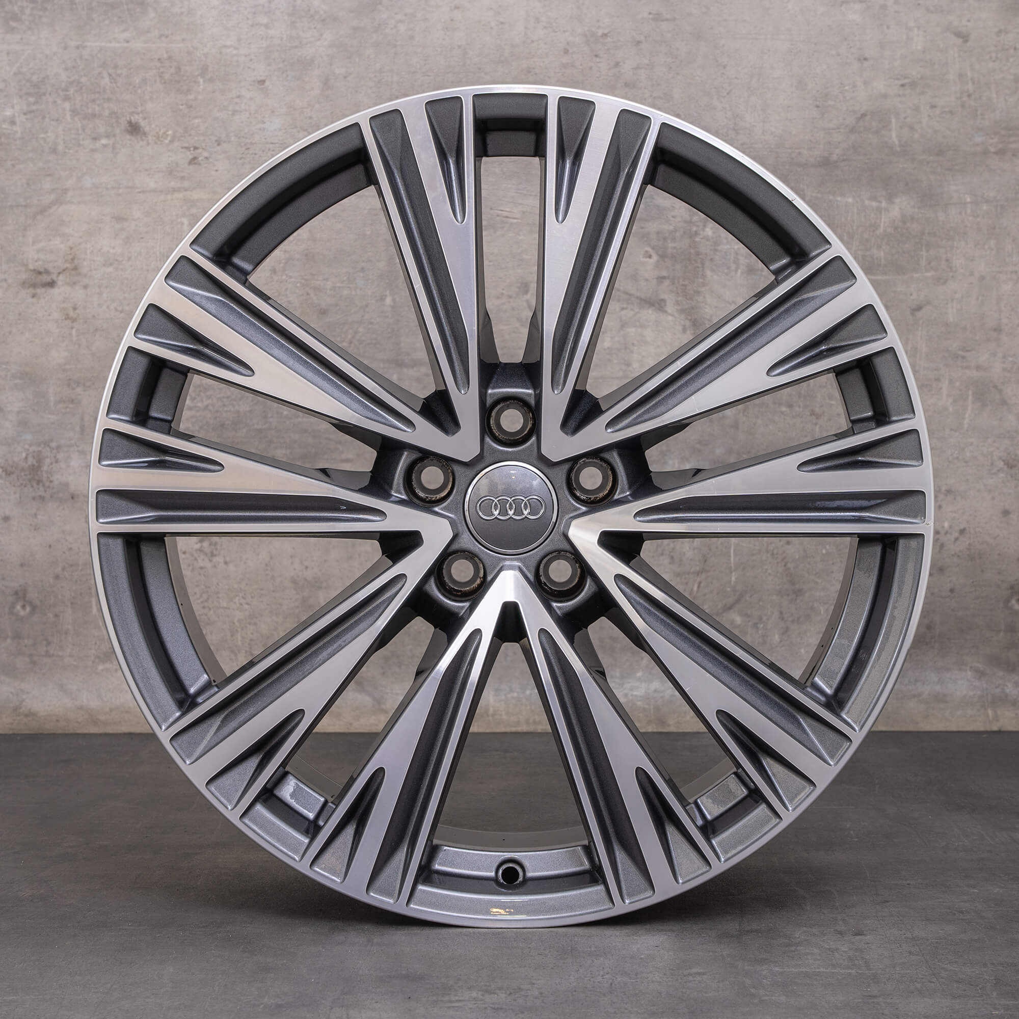 Jantes Audi A6 S6 genuínas de 20 polegadas 4K C8 F2 4K0601025J titânio polido