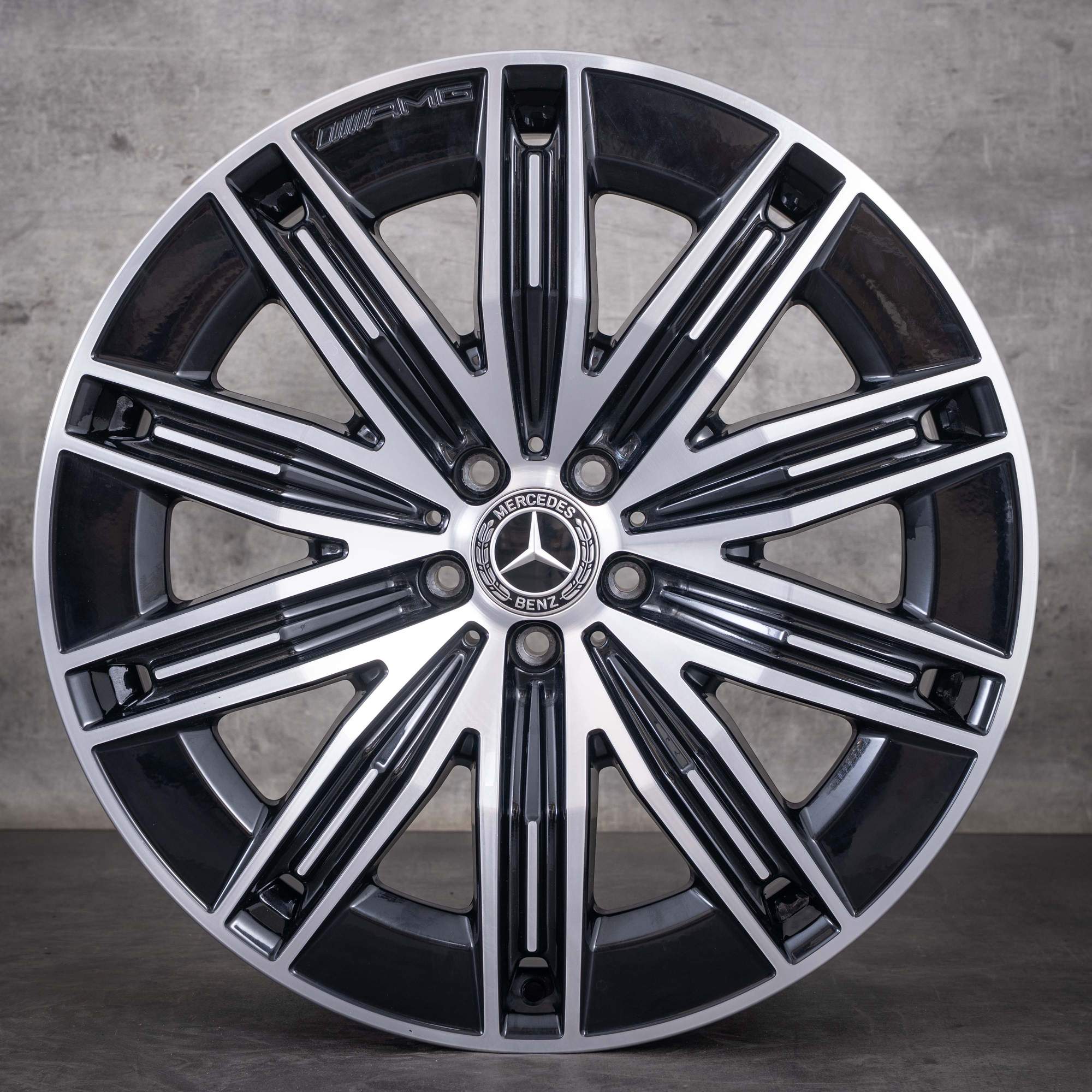 OEM Mercedes-Benz EQS X296 AMG 21inch SUV 4Matic summer wheels A2964011600 A2964011700 diamond cut black