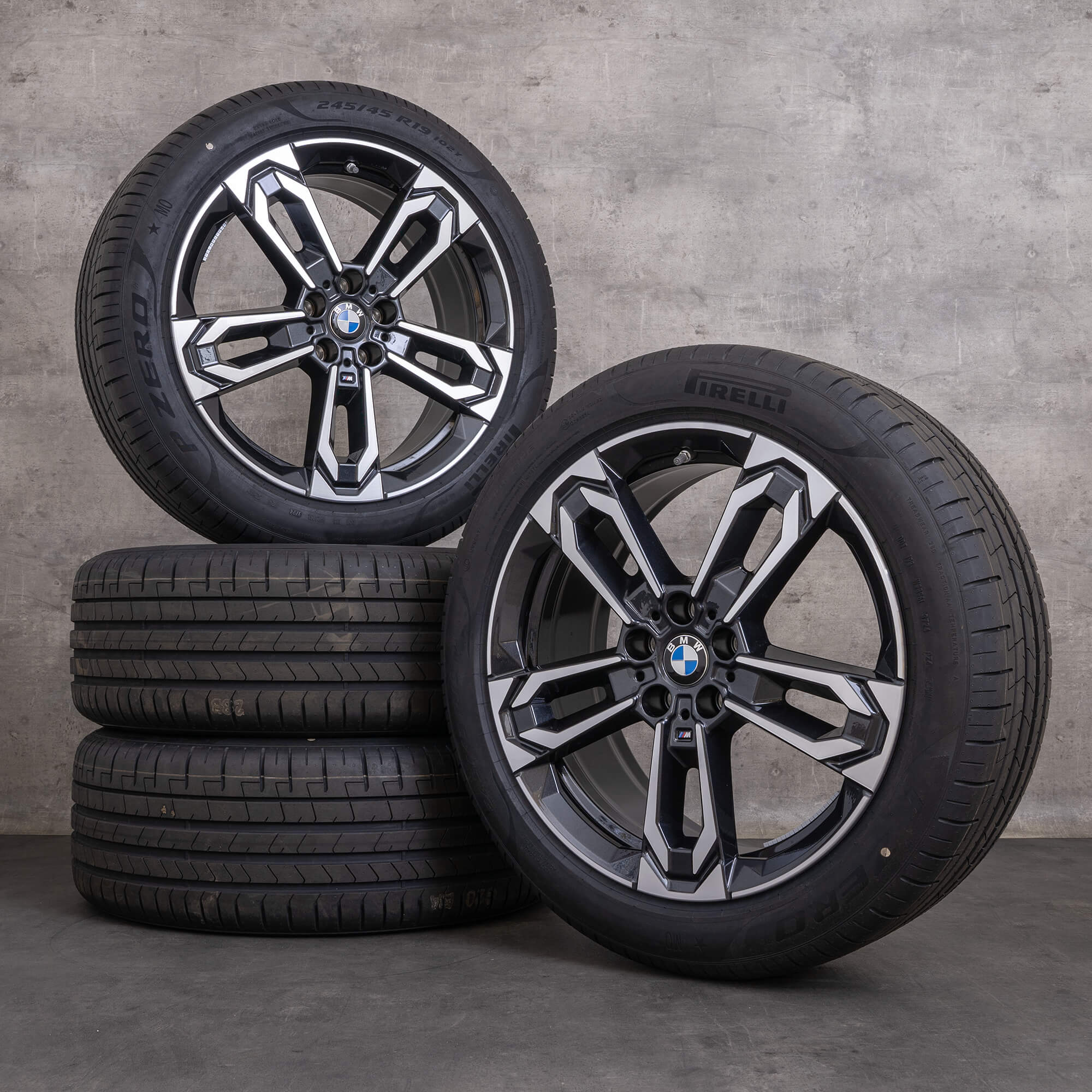 Originele BMW X1 iX1 X2 velgen 19 inch U10 U11 Sommerrder Styling 871 M 5A1E230 orbit grijs glanzend gedraaid