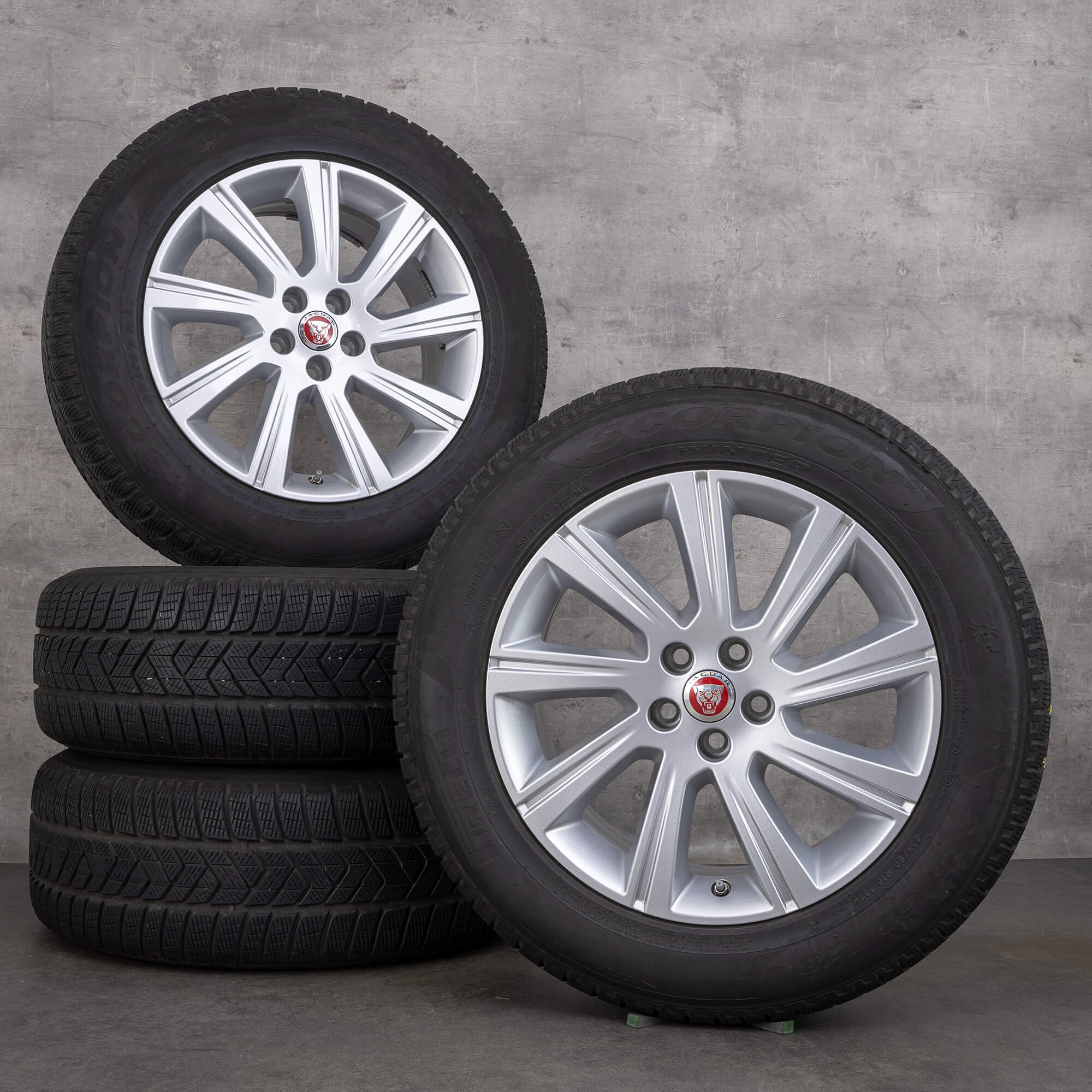 Jaguar 18 inch rims E-Pace X540 winter wheels tires J9C3-1007-BA