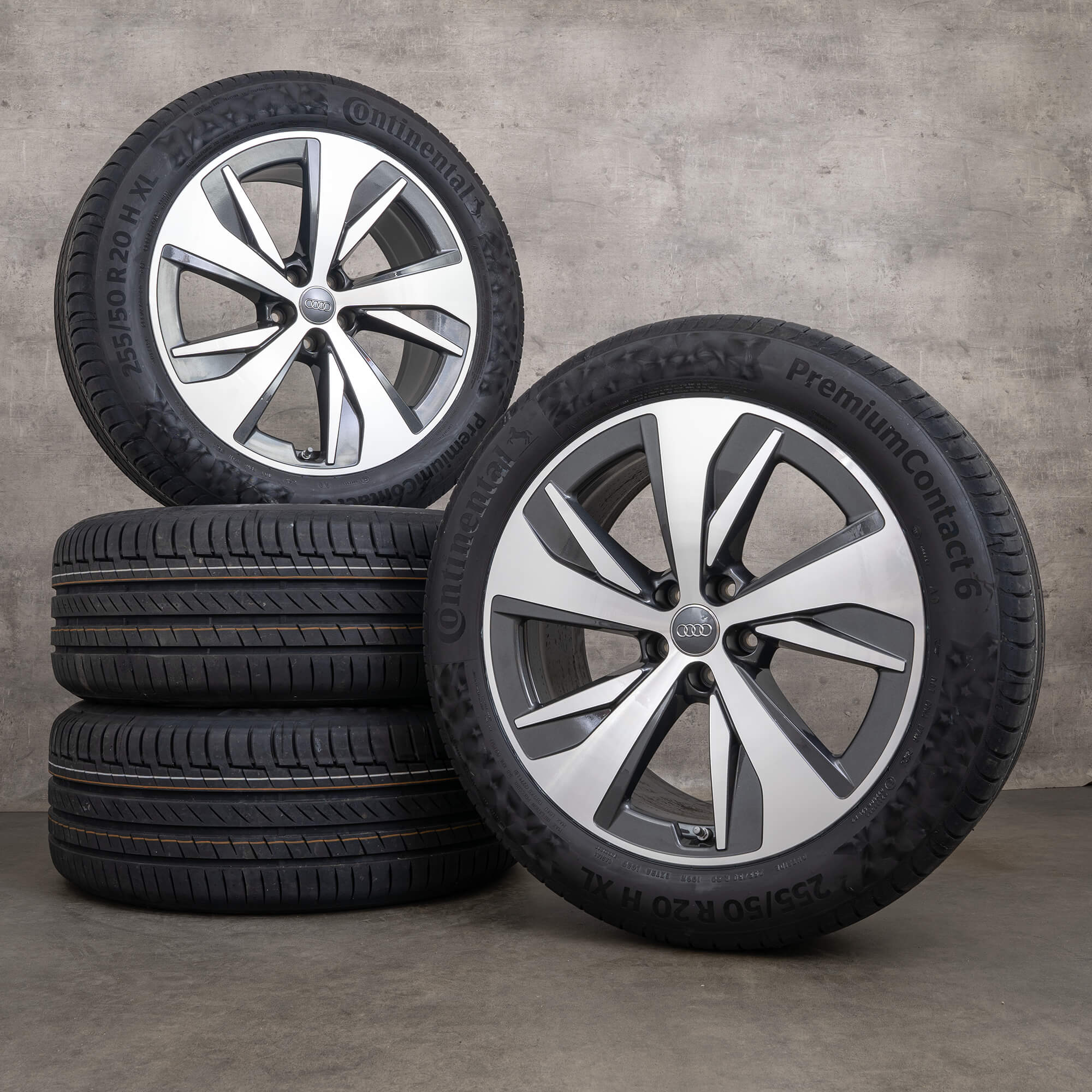 Original Audi e-tron GE Q8 Felgen 20 Zoll 4KE Sommerräder 4KE601025AF anthrazit glanzgedreht NEU