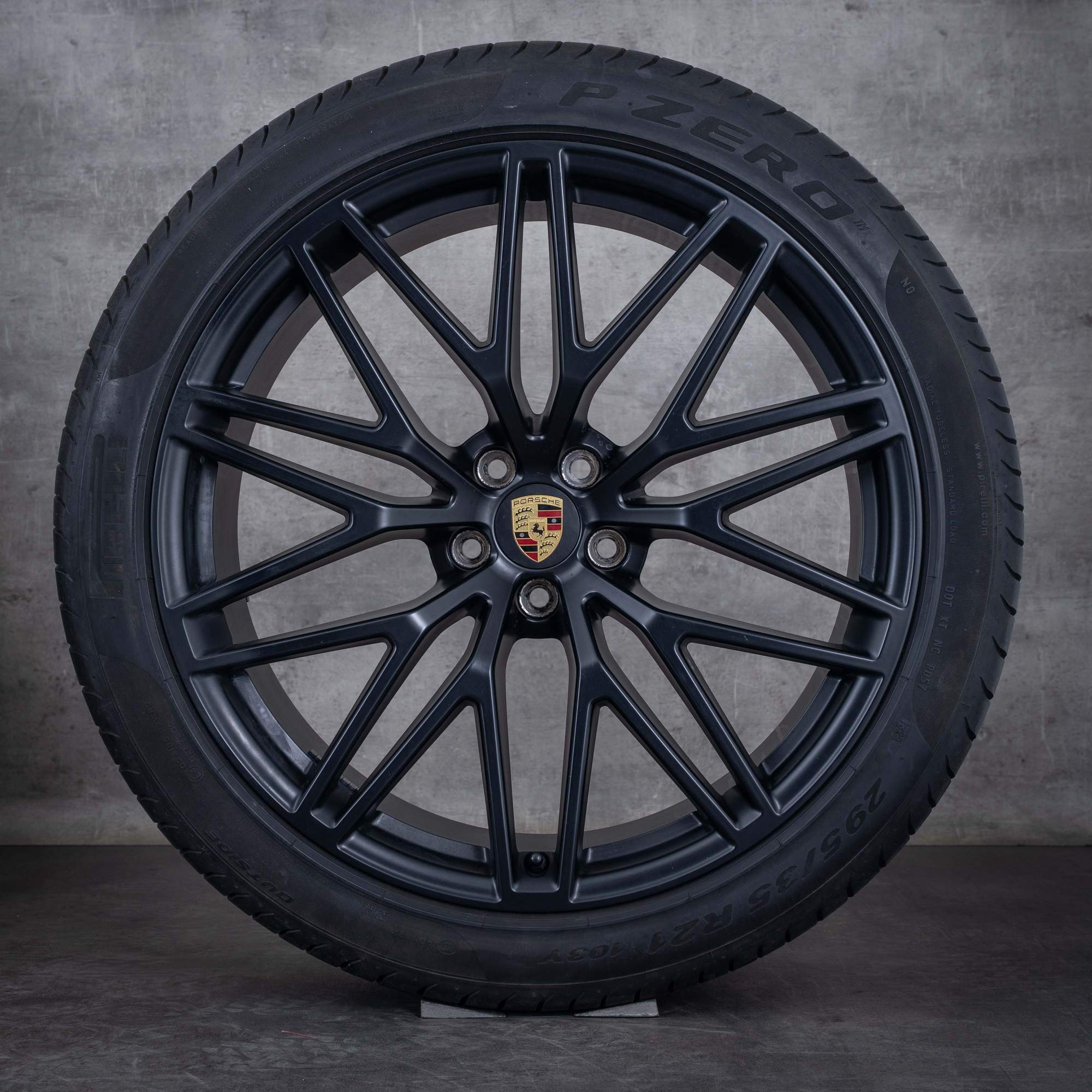 Jantes originais Porsche Macan III de verão 21 polegadas 95B601025HJ 95B601025HK preto mate