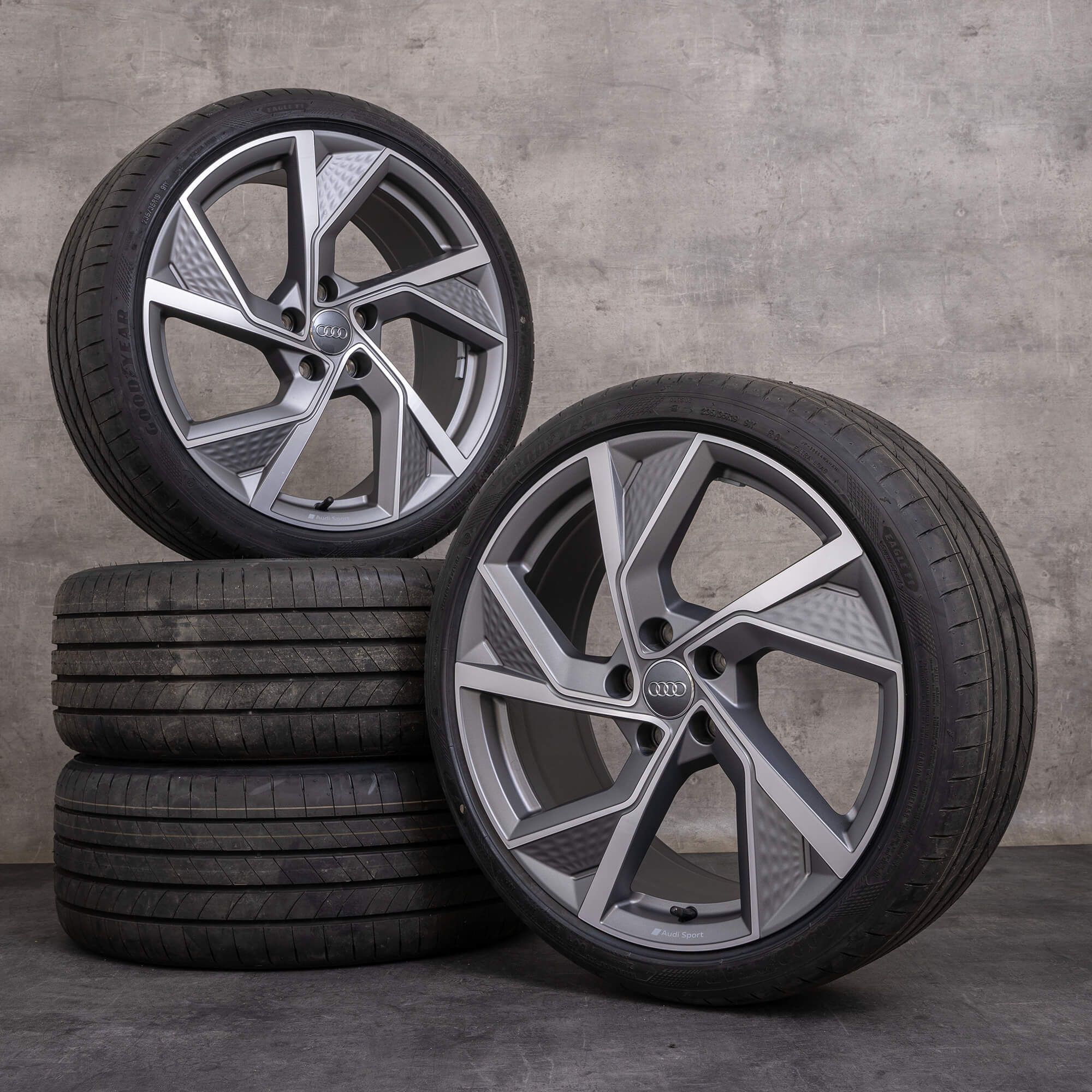 OEM Audi A3 S3 rims 19 inch 8Y 8V summer wheels 8Y0601025Q anthracite polished