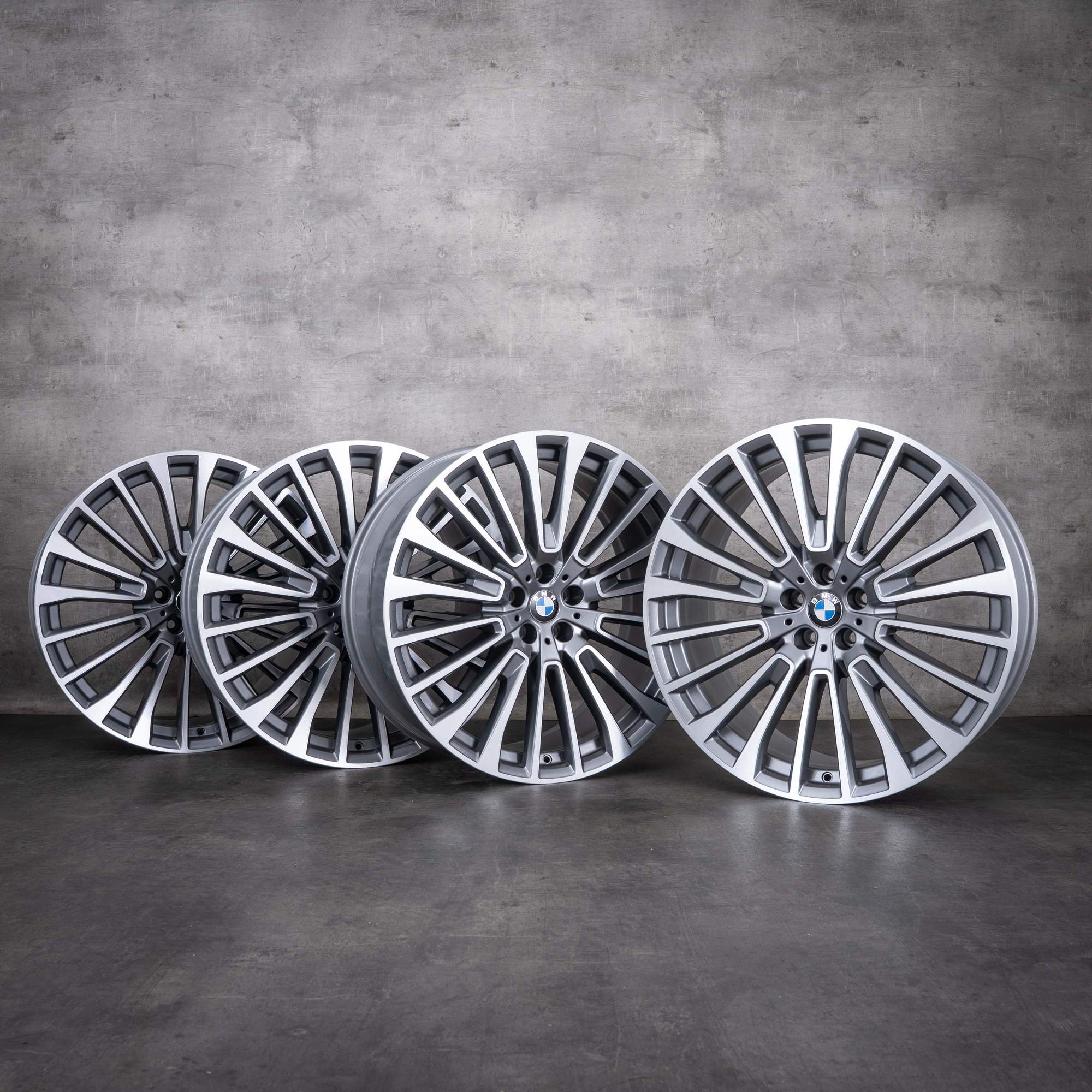 Originální disky BMW X7 22 palců G07 Styling 757 6885144 6885463 ferric grey diamond cut