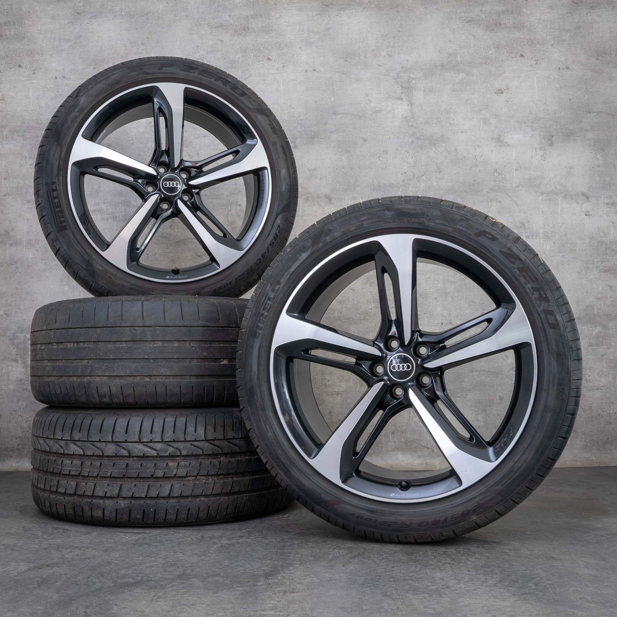 Original Audi Q7 SQ7 Felgen 21 Zoll 4M Sommerräder 4M0601025AA schwarz glanzgedreht