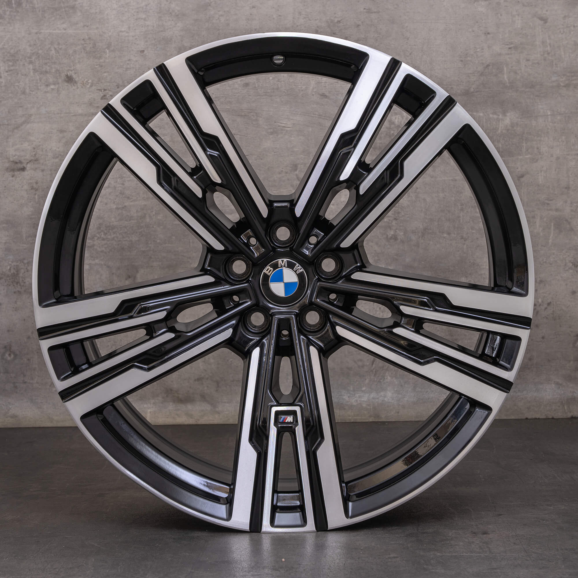 Jantes originais BMW Série 7 i7 de 21 polegadas G70 Styling 908 M 5A19DF0 5A19DF1 preto brilhante torneadas