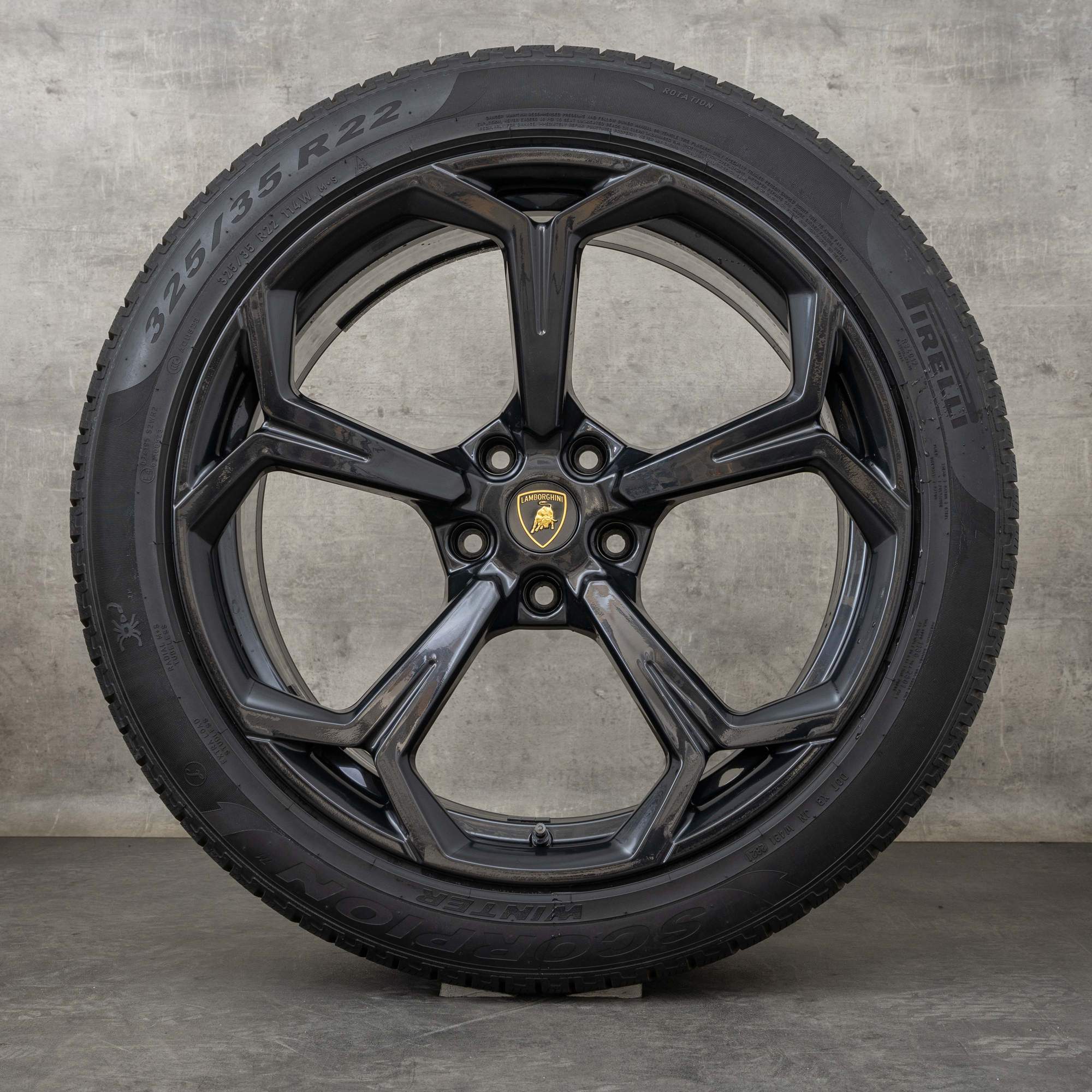 Oryginał Lamborghini Urus koła zimowe 22 cale felgi 4ML601025P 4ML0601025Q czarny błyszczący