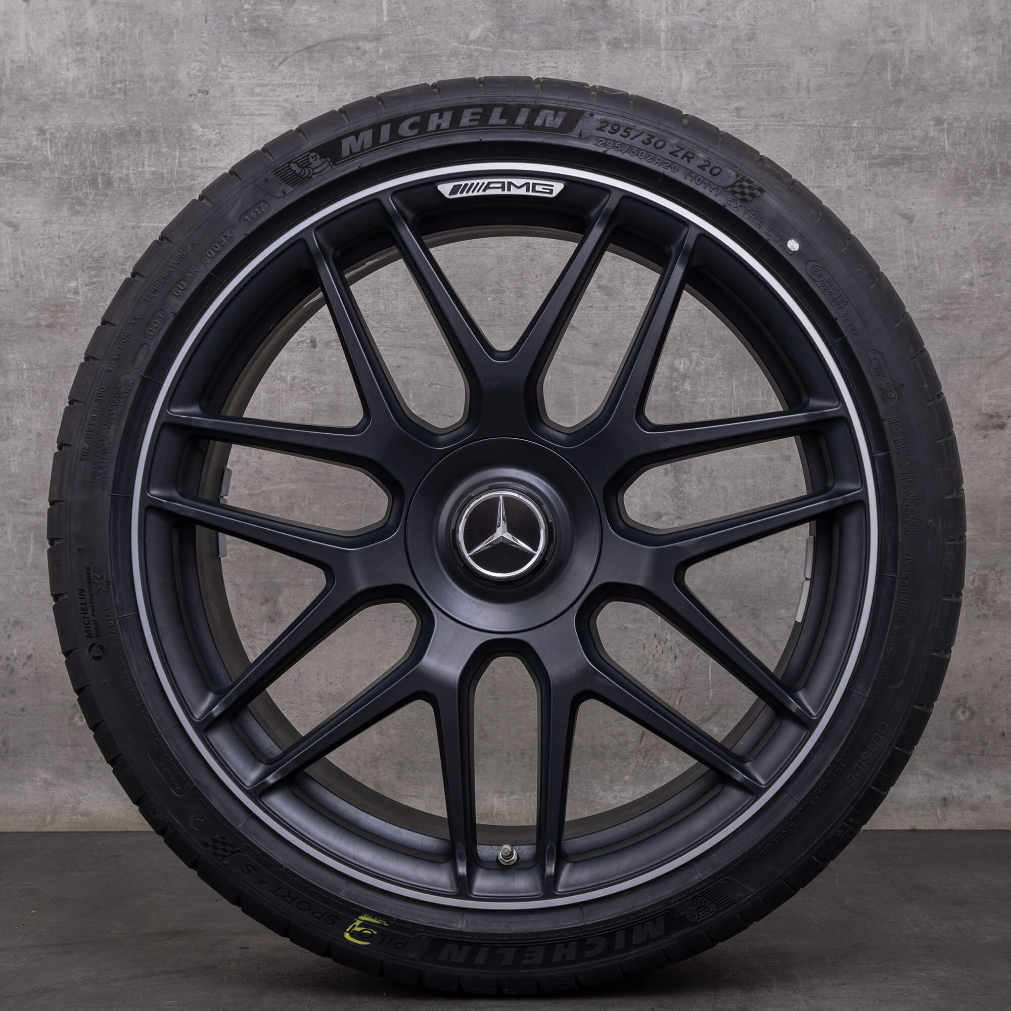 OEM Mercedes Benz E-Class E63 & S AMG 20 inch W213 S213 summer wheels A2134013000 A2134013100 Rims black glossy turned