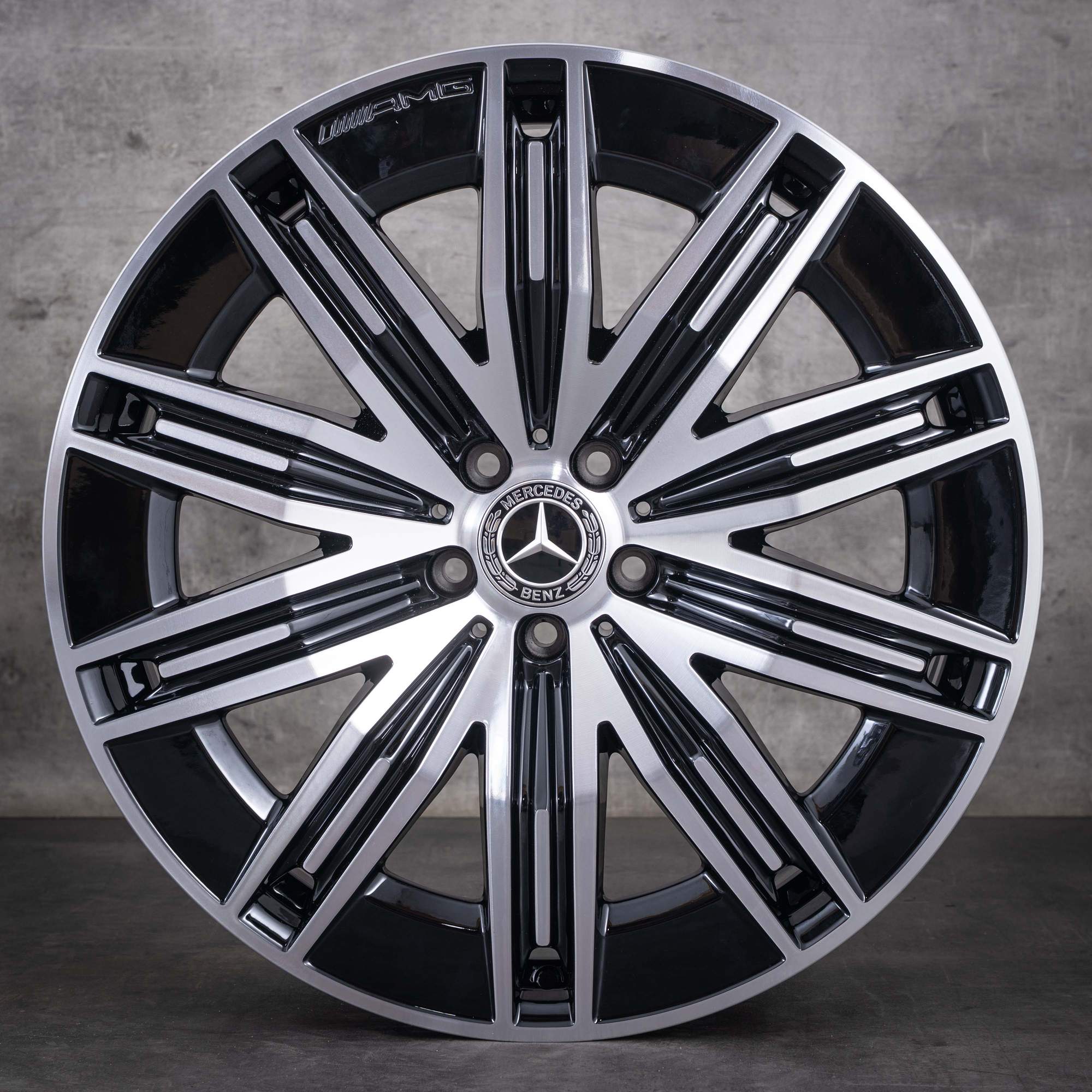 OEM Mercedes-Benz EQE AMG 21inch SUV rims X294 A2944011200 Black diamond cut NEW