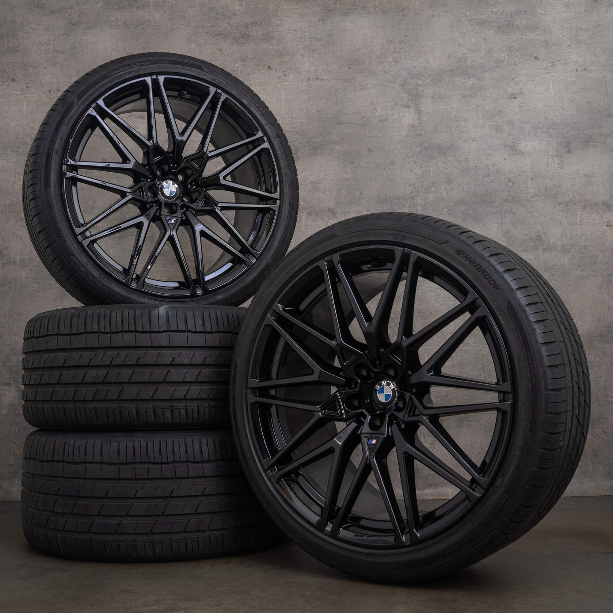 Original BMW X5M X6M llantas 21 pulgadas F95 F96 ruedas de invierno 9503307 9503308 Styling 818 M negro alto brillo