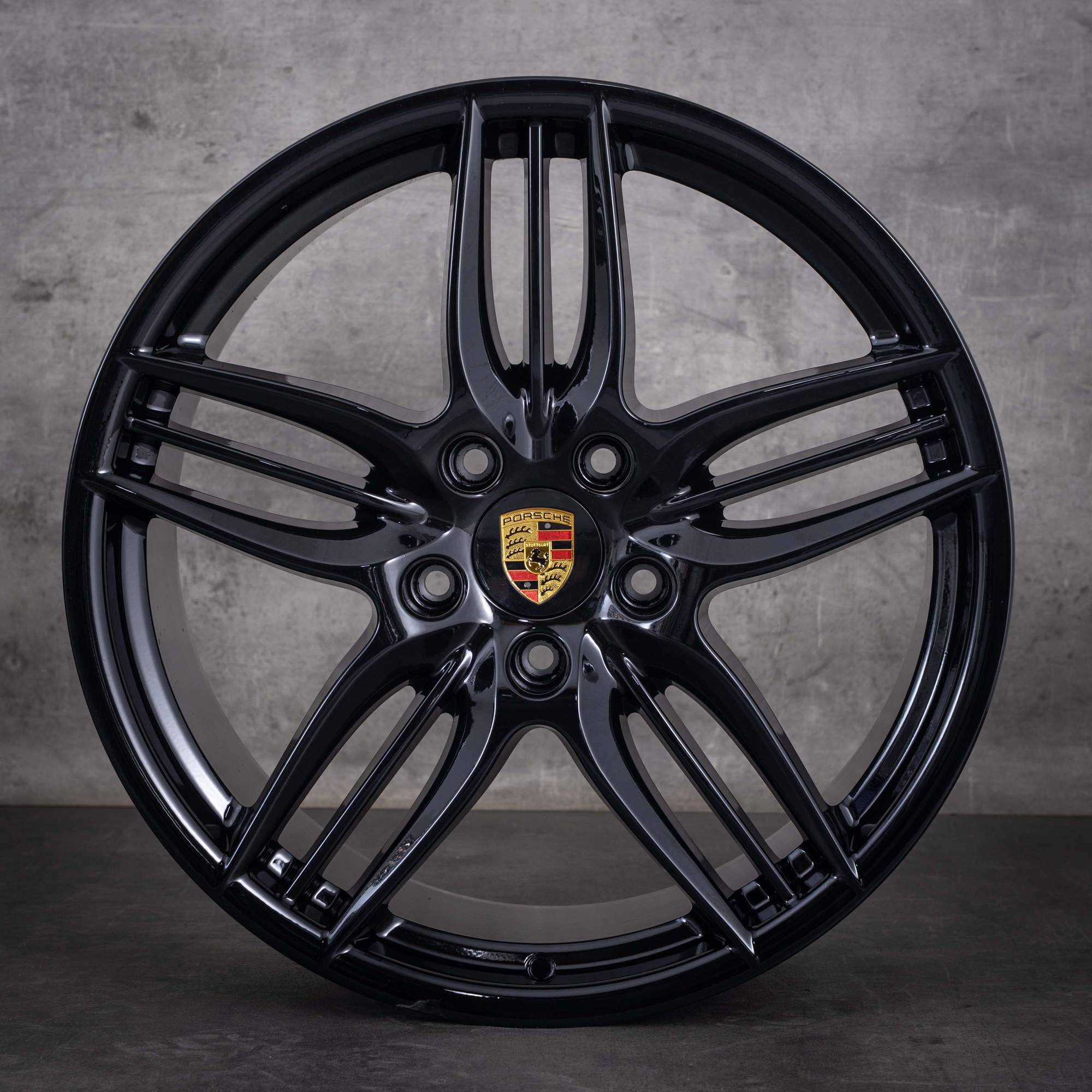 Llantas originales Porsche 991 I de 20 pulgadas Carrera 99136216132 99136216632 negro brillante