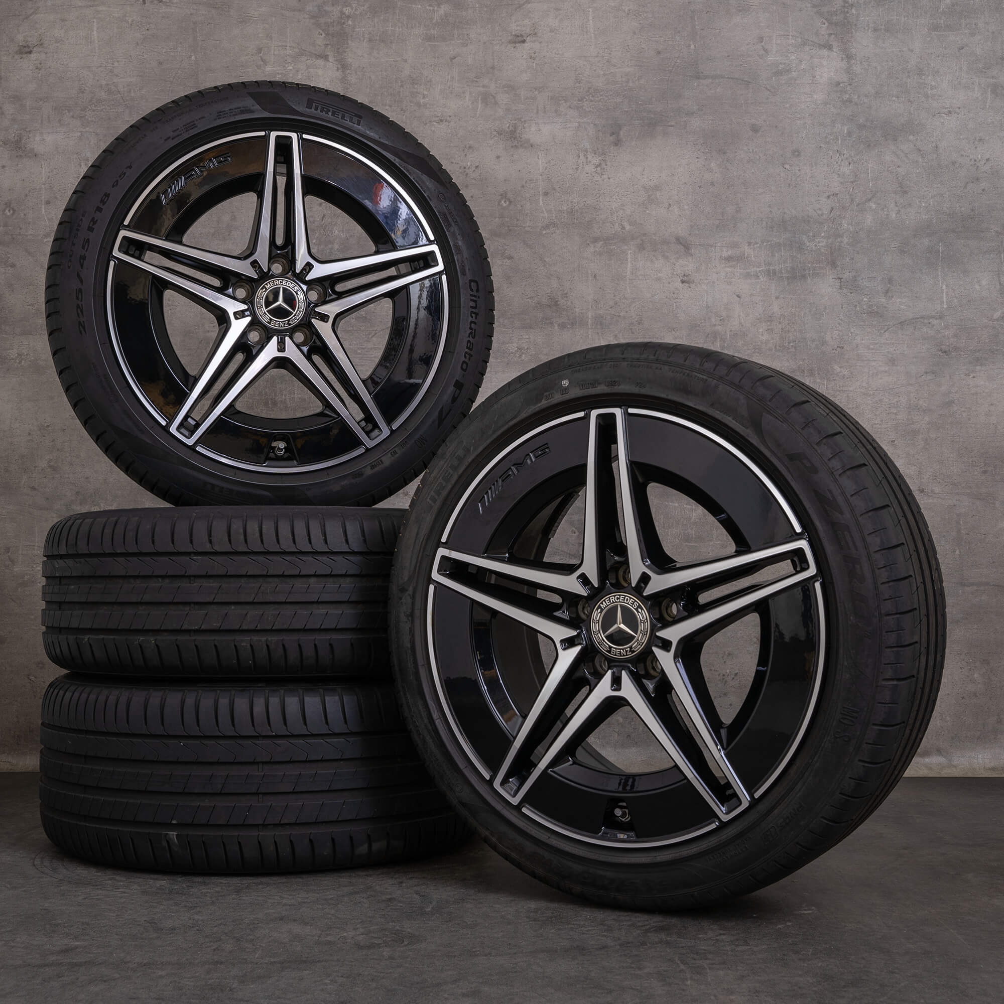 OEM Mercedes Benz C-Class AMG snow tire packages 18 inch W206 S206 Rims ...