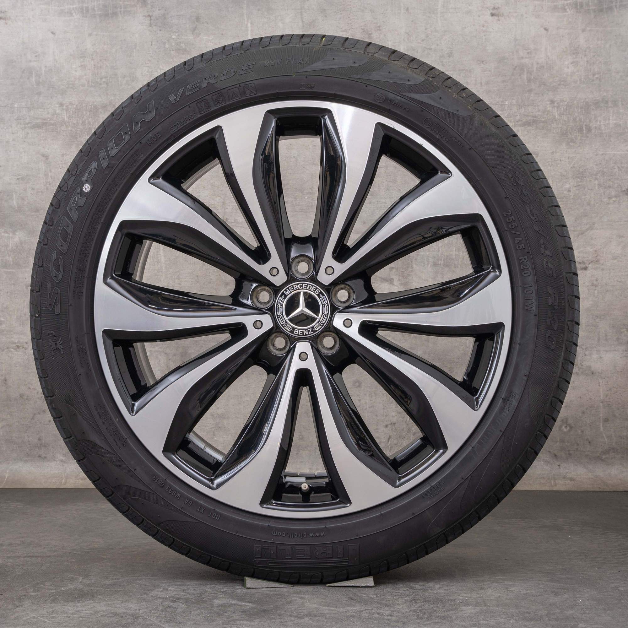 Oryginał Mercedes Benz GLC & 43 Felgi 20 cali X253 C253 koła letnie A2534012300 czarne Polerowane