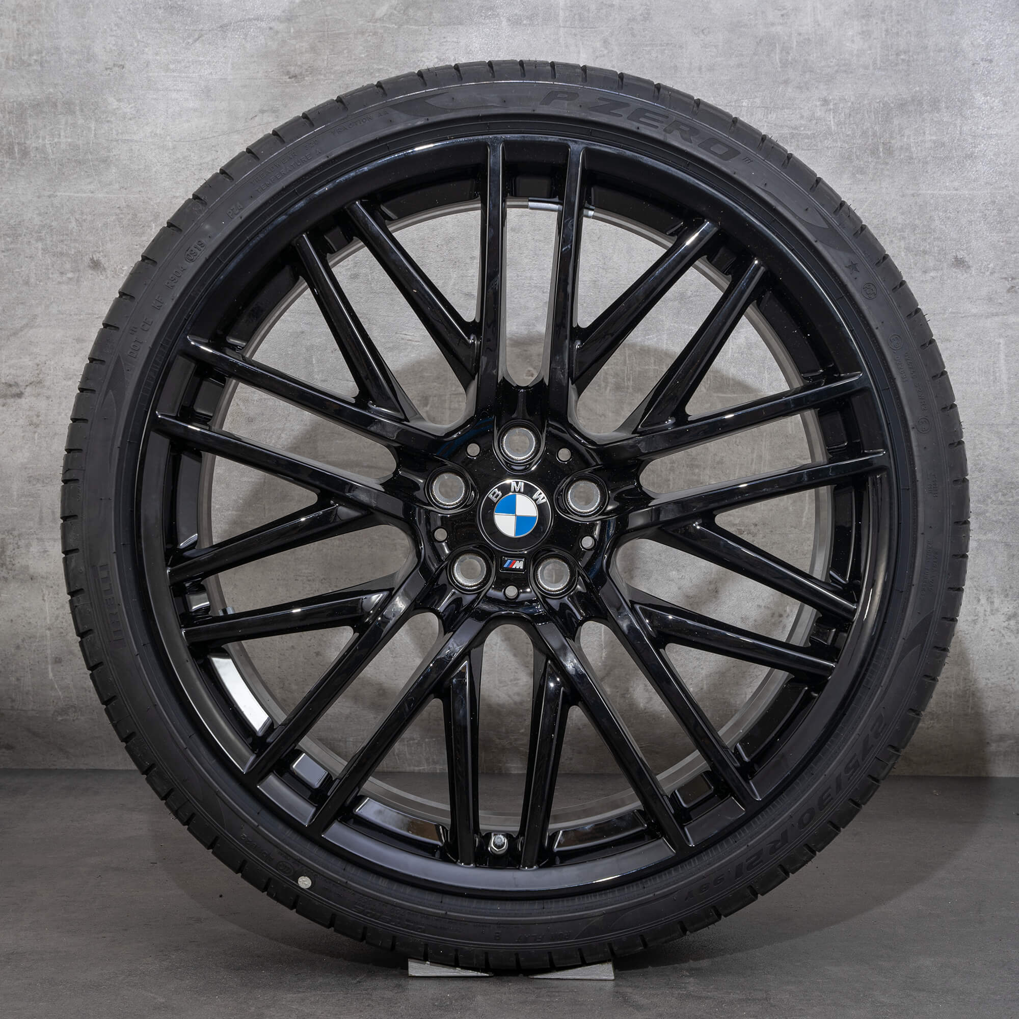 Original BMW 6-serie 7 hjul 21-tommers sommerhjul GT G32 G11 G12 Styling 650 M 6893542 jet svart NY
