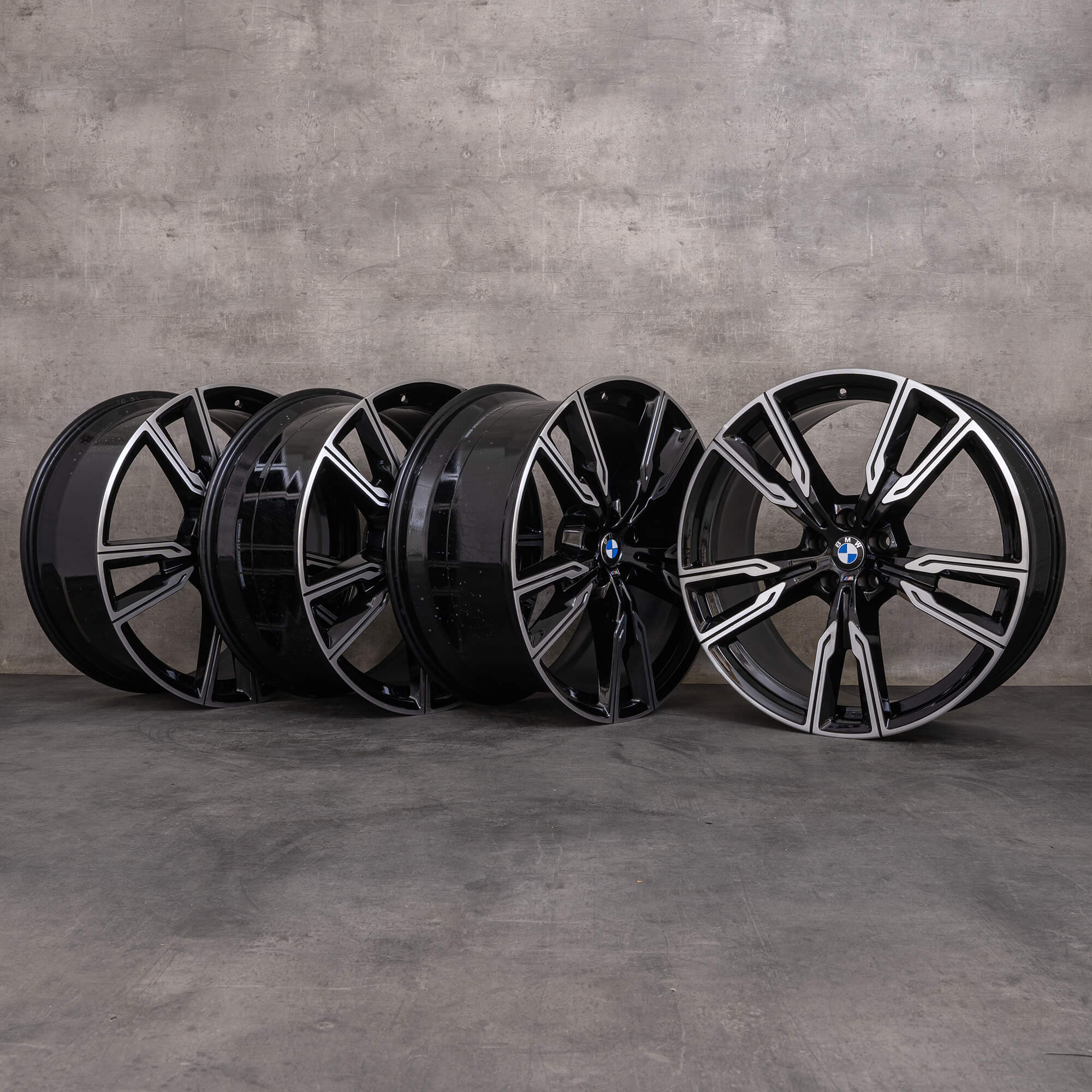 Jantes originais BMW X5 X6 22 polegadas G05 G06 8072002 8072003 747 M preto 9,5x22 ET37 10,5x22 ET 43