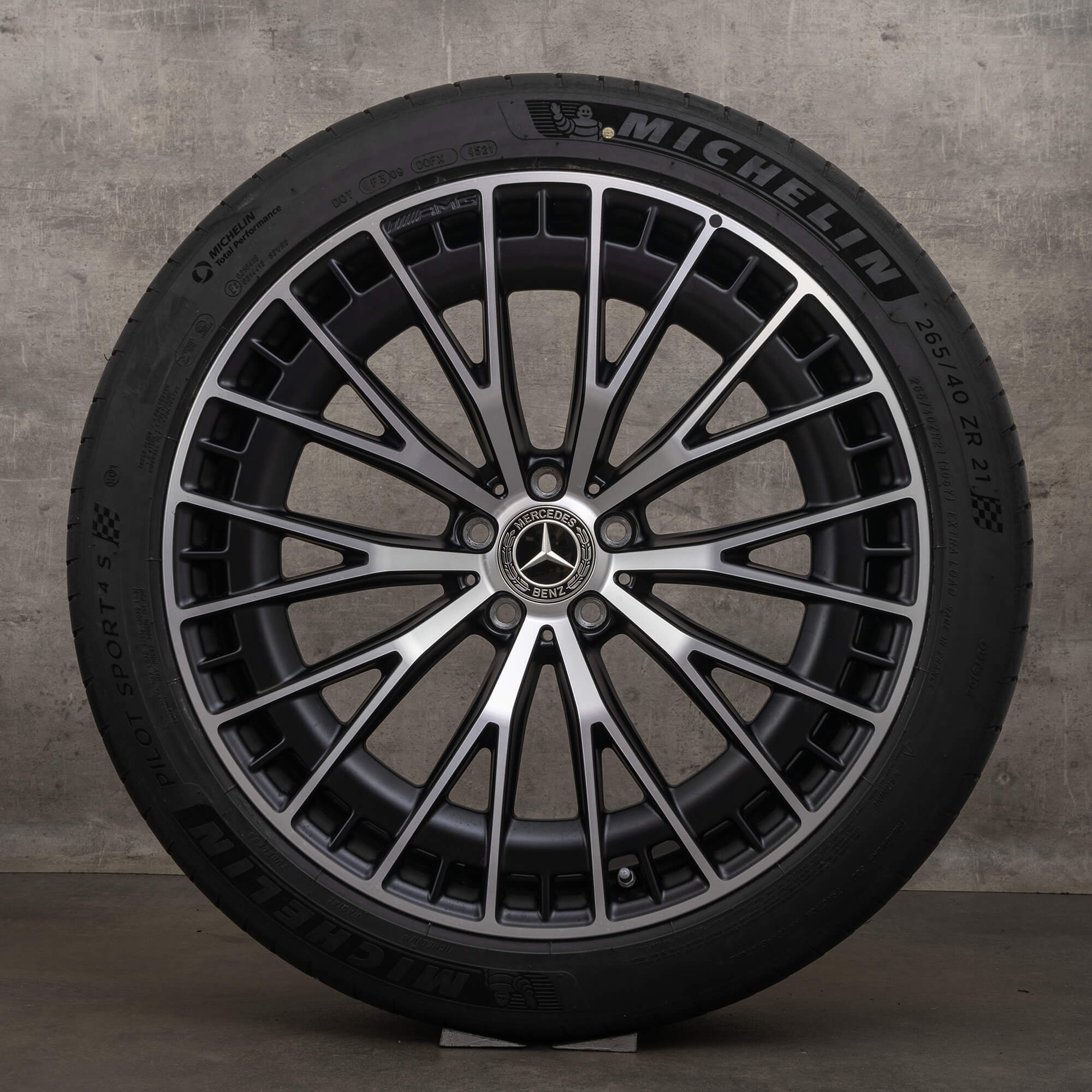 Original Mercedes Benz GLC AMG Felgen 21 Zoll C254 43 63S E Performance Sommerräder A2544011400 A2544011500 schwarz matt glanzgedreht