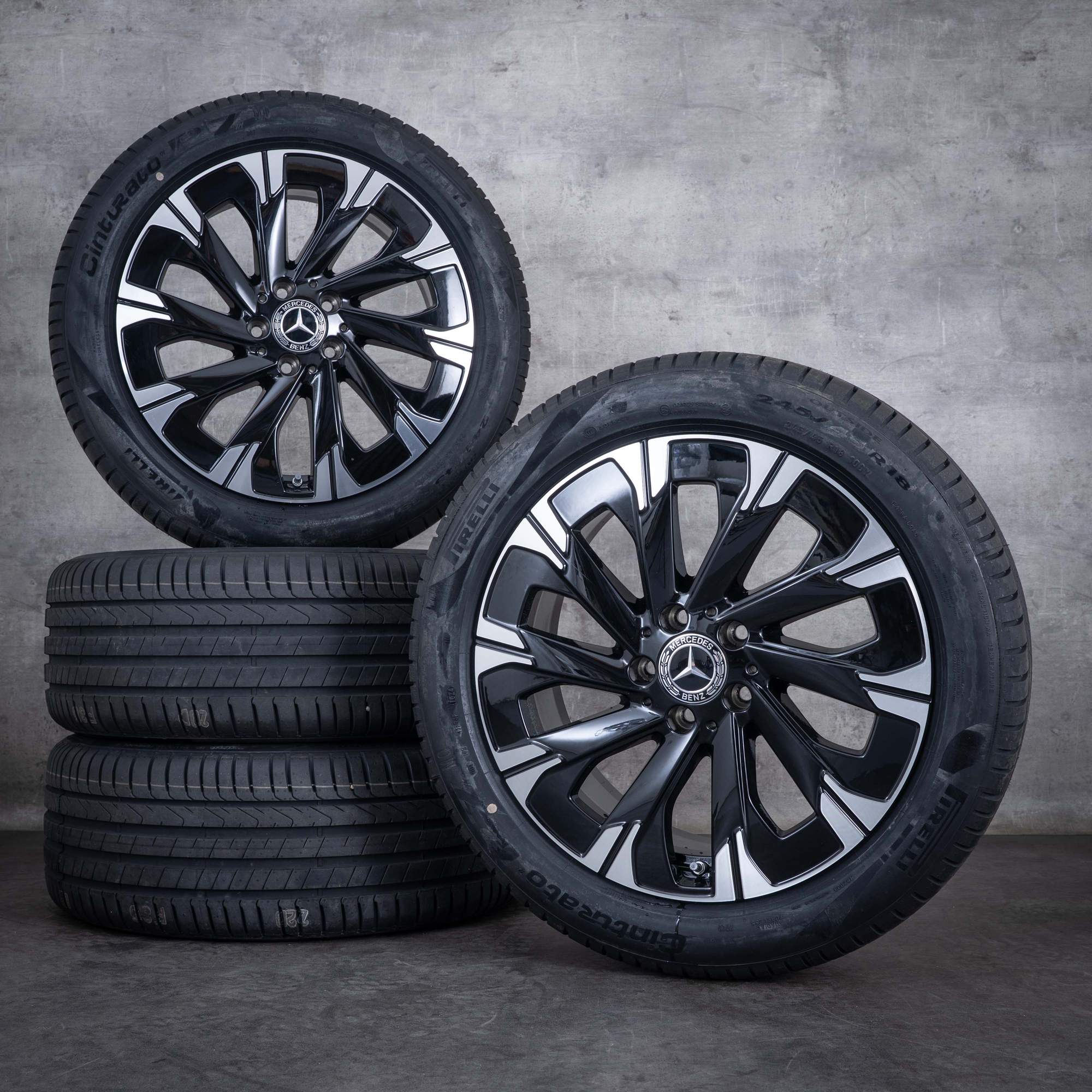 OEM Mercedes Benz V-Class rims 18 inch W447 summer wheels A4484011500 black polisched NEW